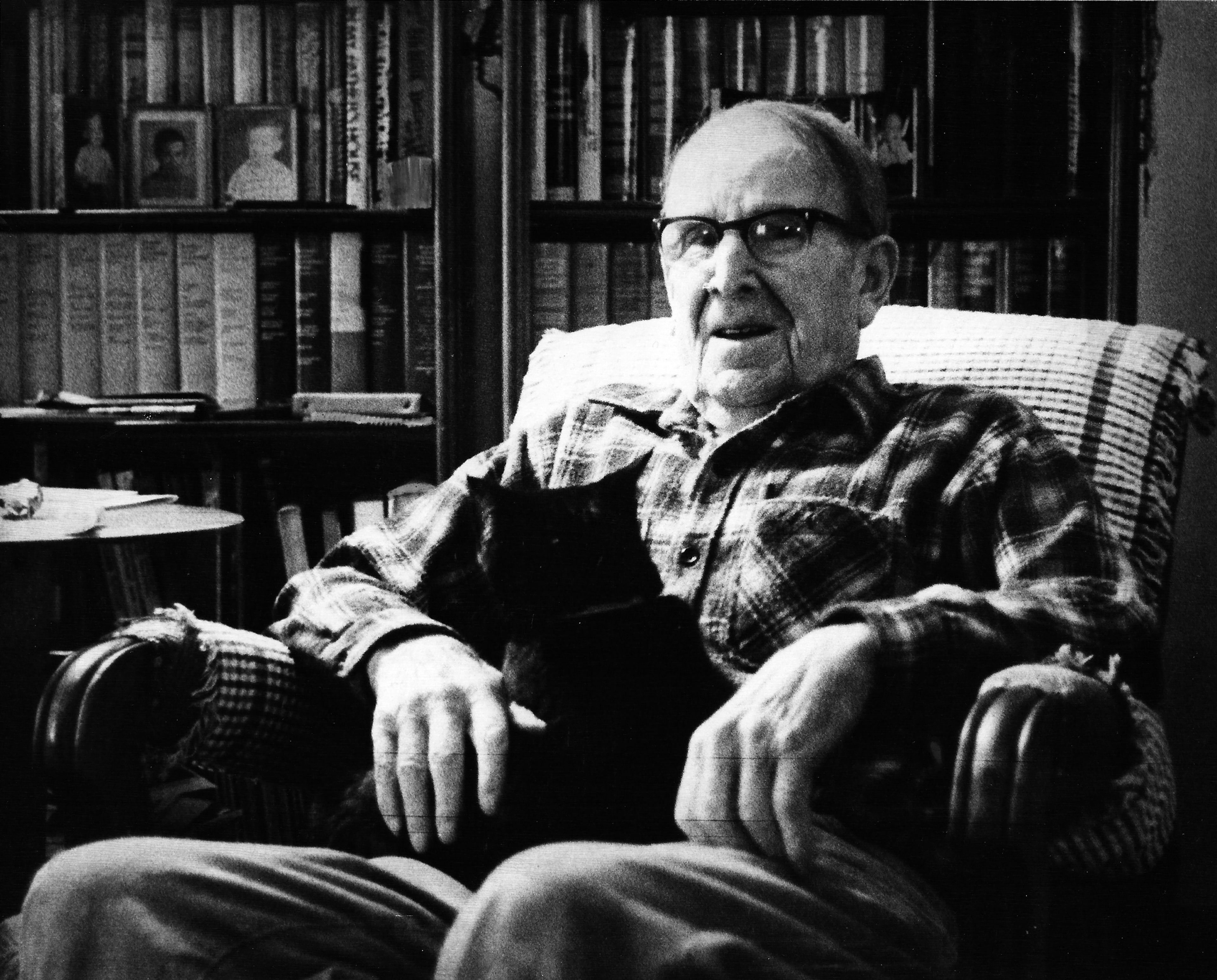 Ray Ingram poses in his Lewiston home with his black cat on his lap in this Steve Thompson photo published in the Dec. 10, 1978, Lewiston Tribune. The photo accompanied a story by reporter Thomas W. Campbell, one in his Elders series. Ingram, 89, was born in 1898 in Dayton, the oldest of seven children, and moved with his family to Clarkston when he was 9. He had only limited schooling, according to the story, because work on the family farm mean he started school late in the fall and left school early in the spring. It was a tough go.  One day I just tied my books on my horse and went home. The last day I went to school, I played hookey and played baseball. He was drafted into the U.S. Army during World War I and served in France and later in the Army of Occupation in Germany. He worked five years as a Nez Perce County deputy sheriff but gave it up in 1946 because of working at night. Id get those night calls and go out and then I couldnt go back to sleep. He eventually retired from Millers Plumbing, Heating and Sheet Metal. Readers who would like to share their historical photos (20 years or older) from throughout the region may do so by emailing them to blasts@lmtribune.com or submitting them to: Blast from the Past, P.O. Box 957, Lewiston, ID 83501. Questions? Call Jeanne M. DePaul at (208) 848-2221.