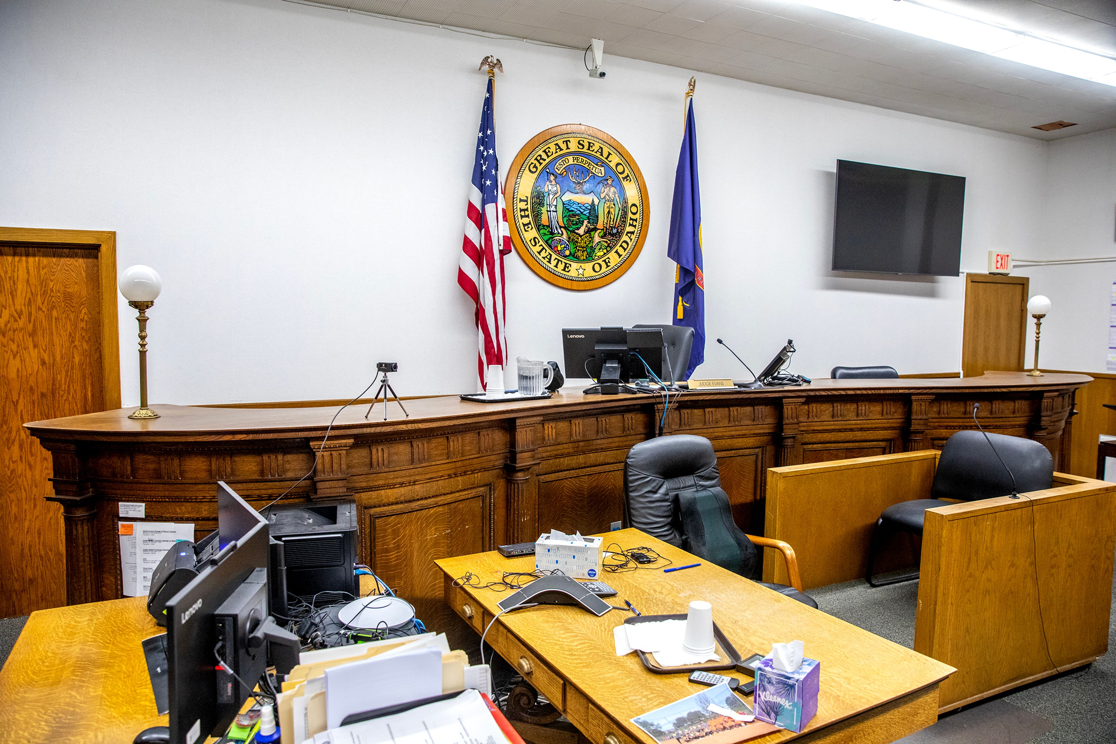 The judges bench in courtroom one will be saved and moved to the new Nez Perce County Courthouse.