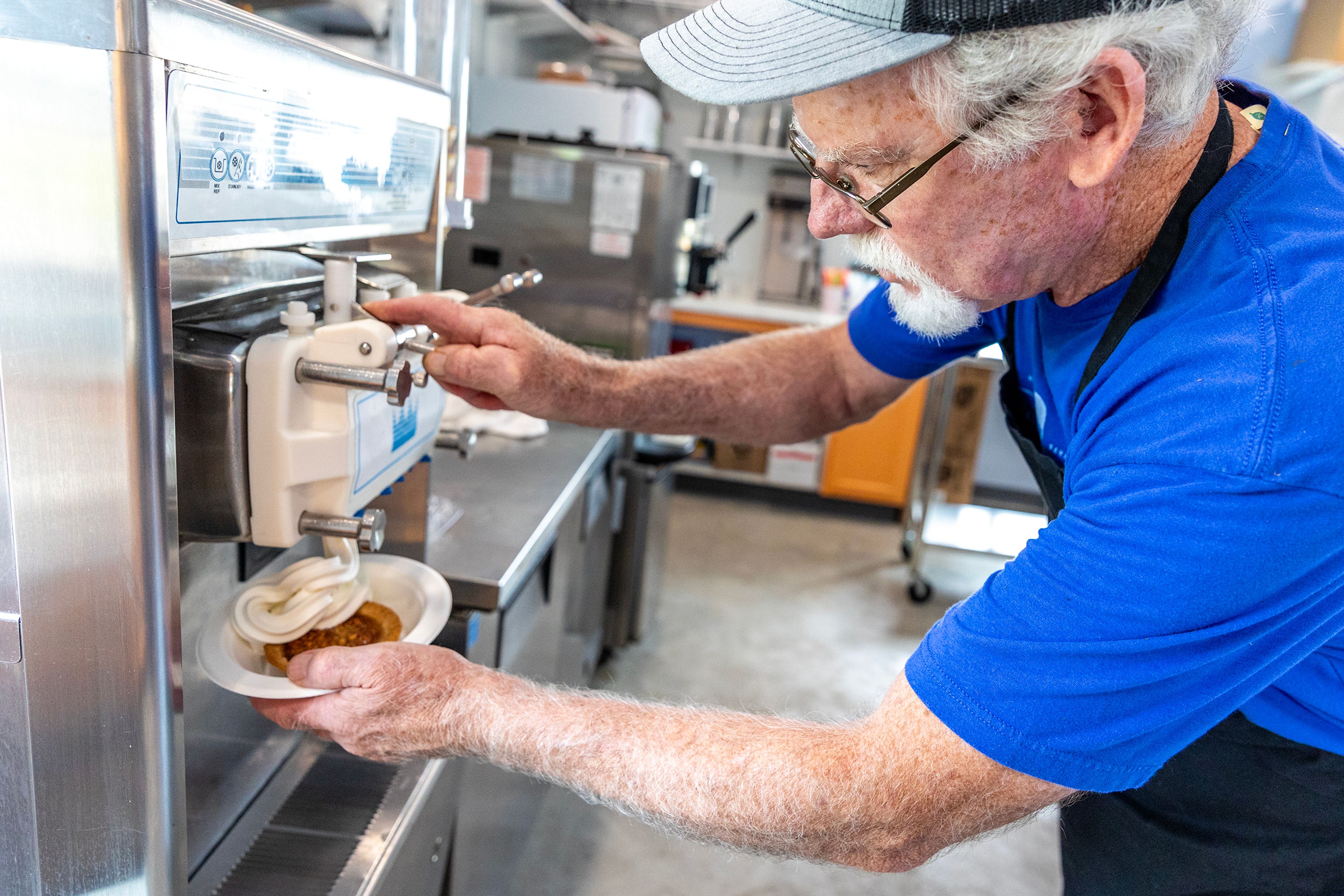 Craig Stahl prepares some food at The Hilltop on Friday, Aug. 9, in Grangeville.