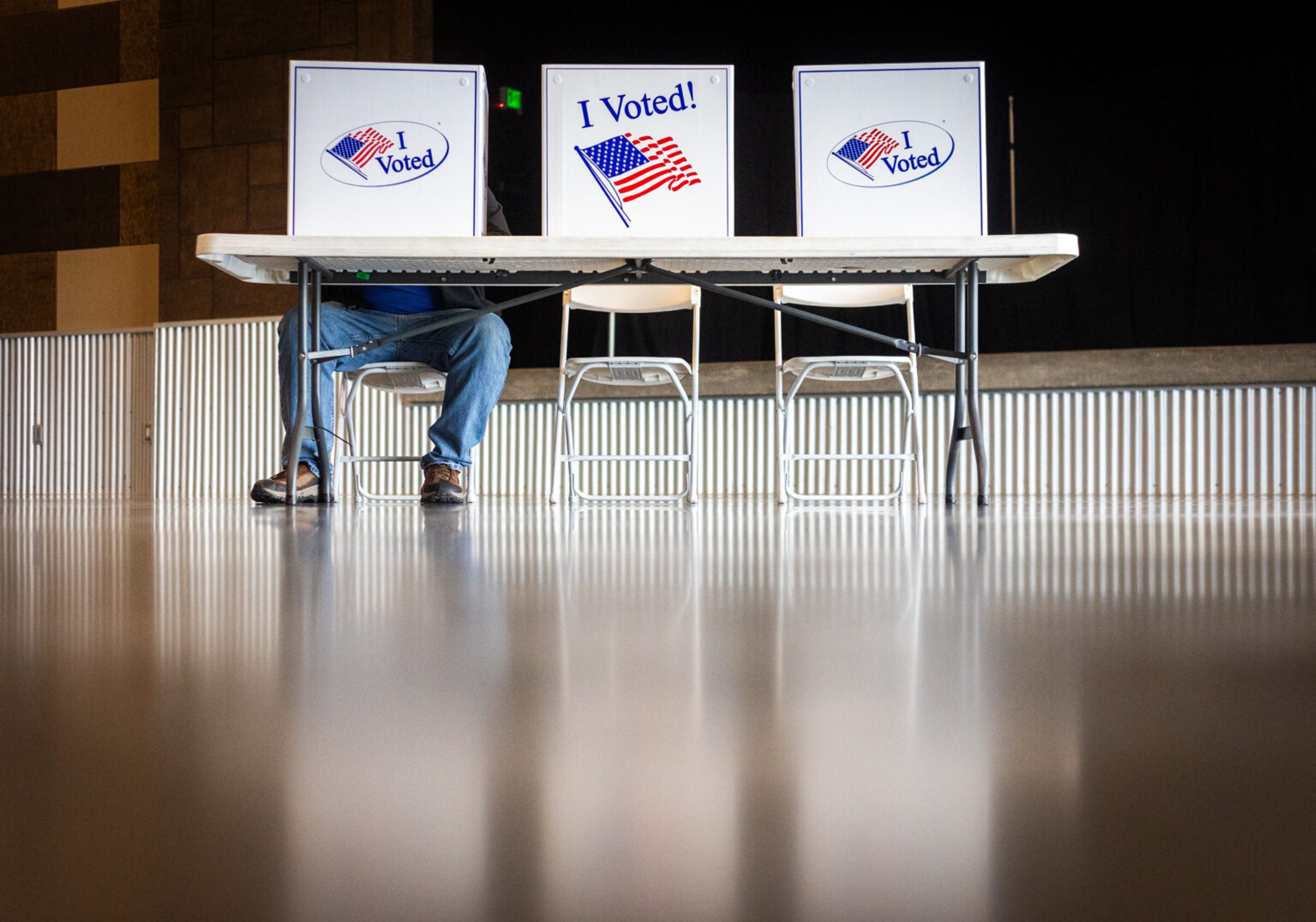 Bonneville County residents cast their votes during the May 21 primary election at The Waterfront Event Center in Idaho Falls. 