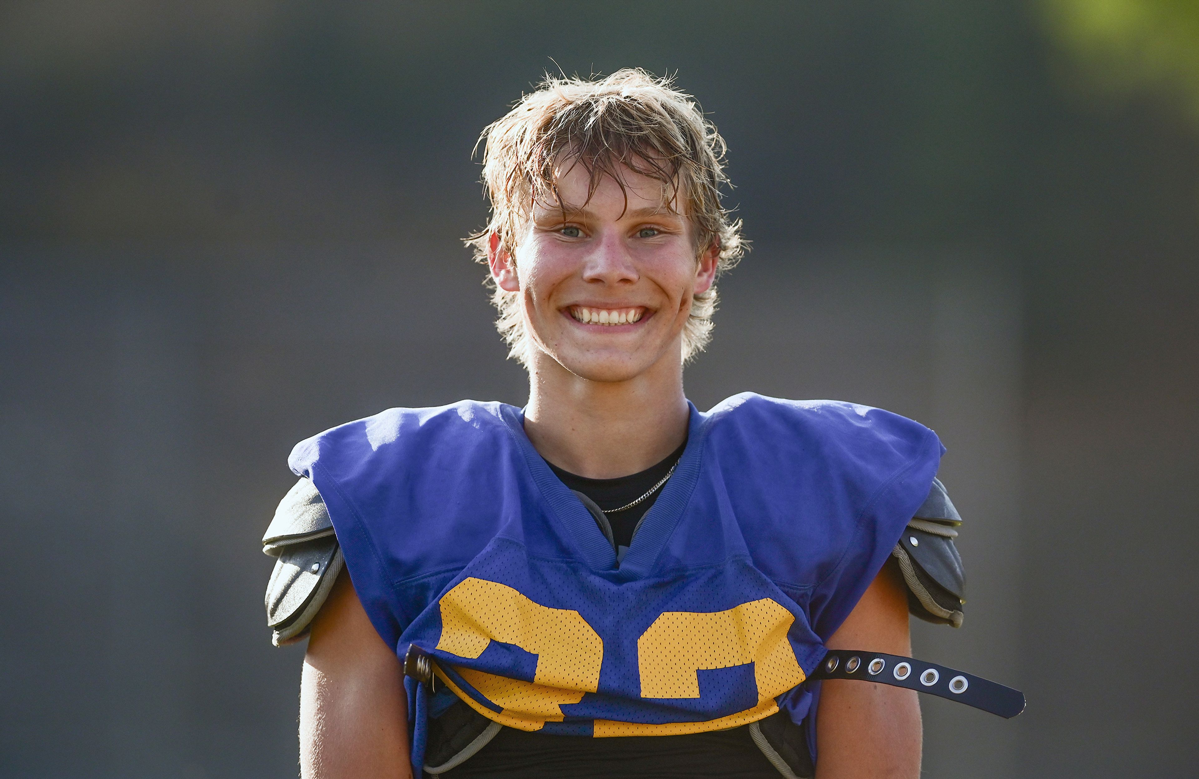 Colfax senior wide receiver Darin Repp at practice on Tuesday.