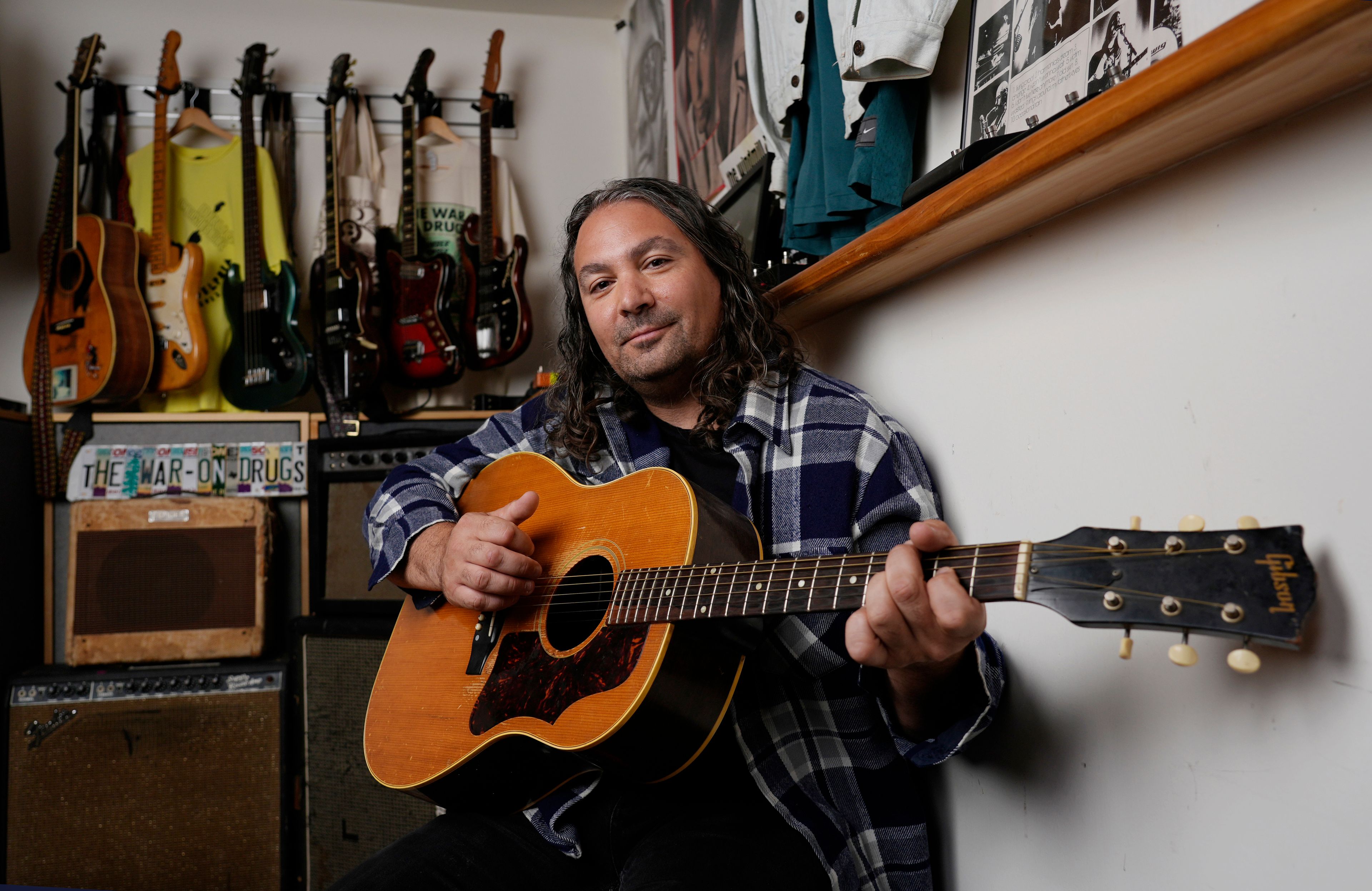 Adam Granduciel, leader of the band The War on Drugs, poses for a portrait at his studio on Monday, Aug. 26, 2024, in Burbank, Calif.