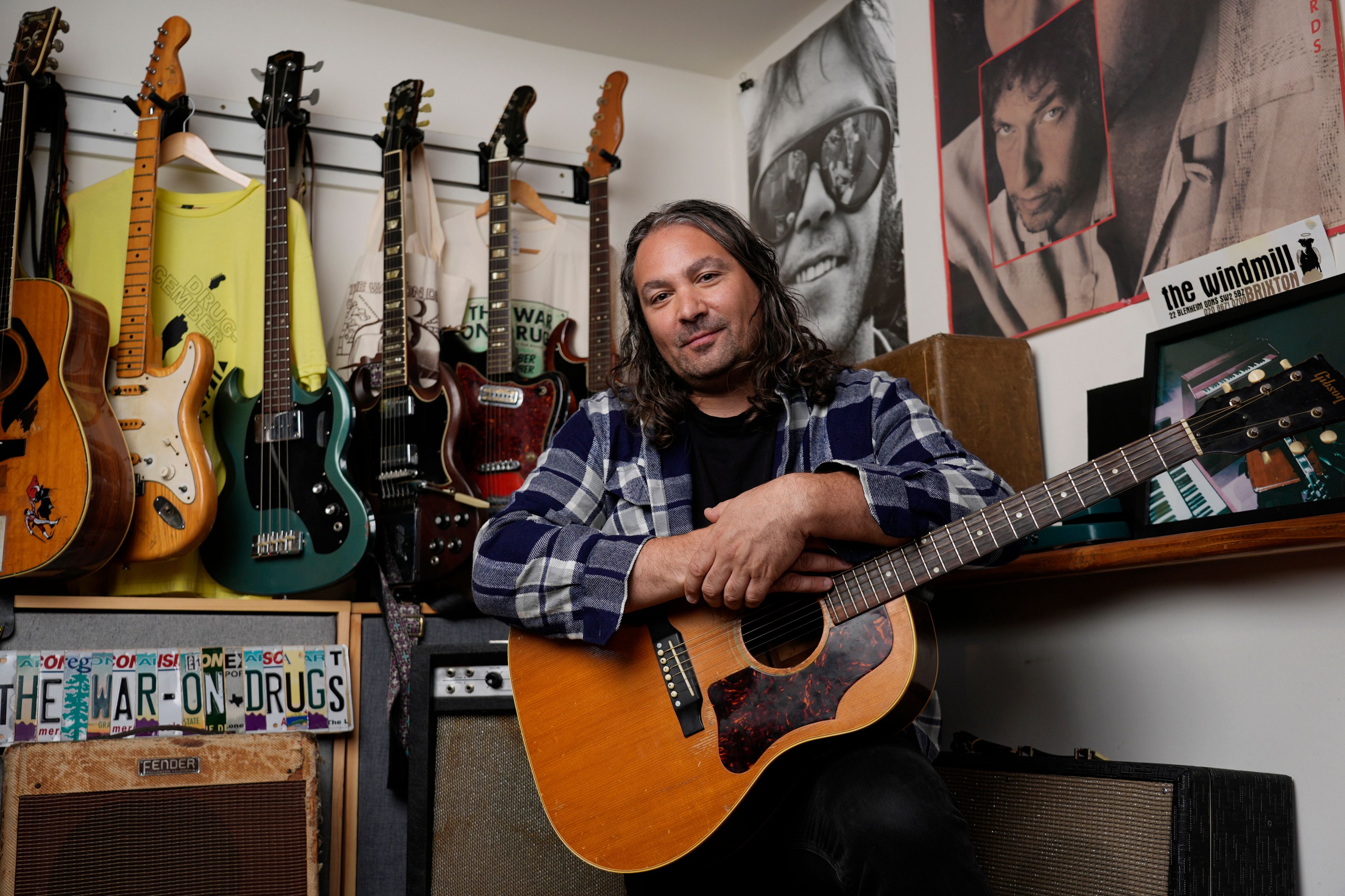 Adam Granduciel, leader of the band The War on Drugs, poses for a portrait at his studio on Monday, Aug. 26, 2024, in Burbank, Calif.