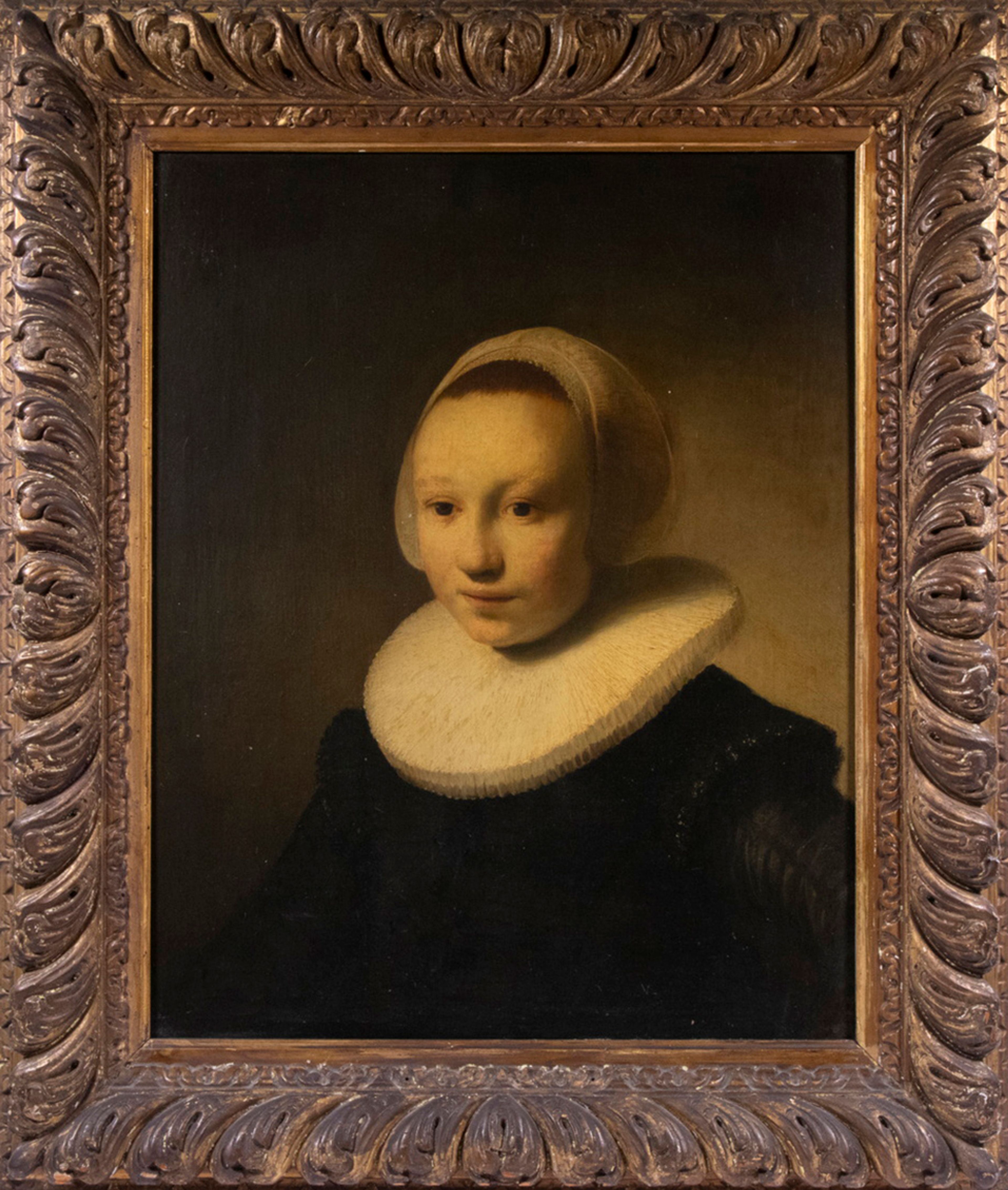 This undated photo shows a 17th century painting, “Portrait of a Girl,” by the Dutch artist Rembrandt, which was sold at auction for $1.4 million on Aug. 24, 2024 by Thomaston Place Auction Galleries in Thomaston, Maine.