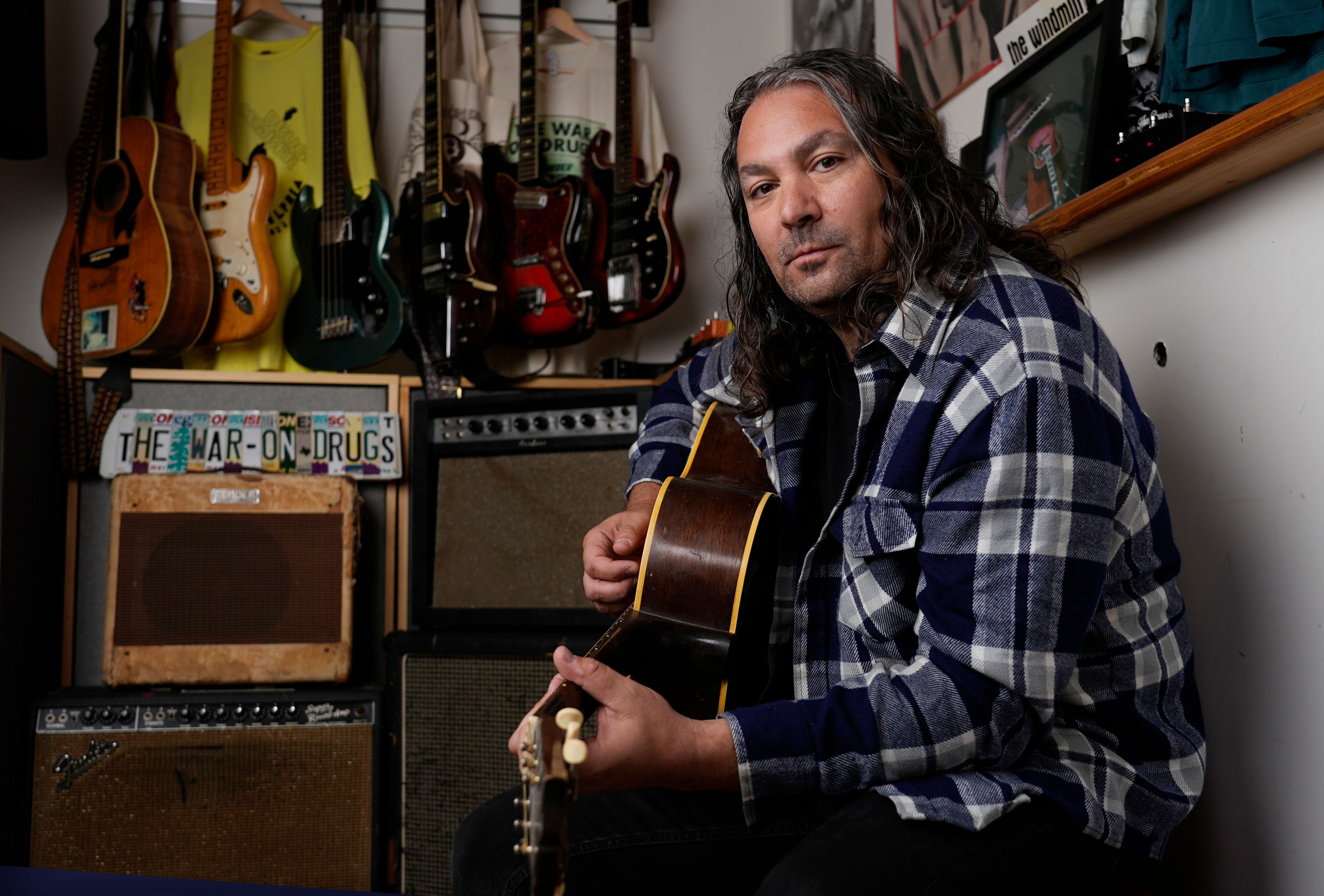 Adam Granduciel, leader of the band The War on Drugs, poses for a portrait at his studio on Monday, Aug. 26, 2024, in Burbank, Calif.