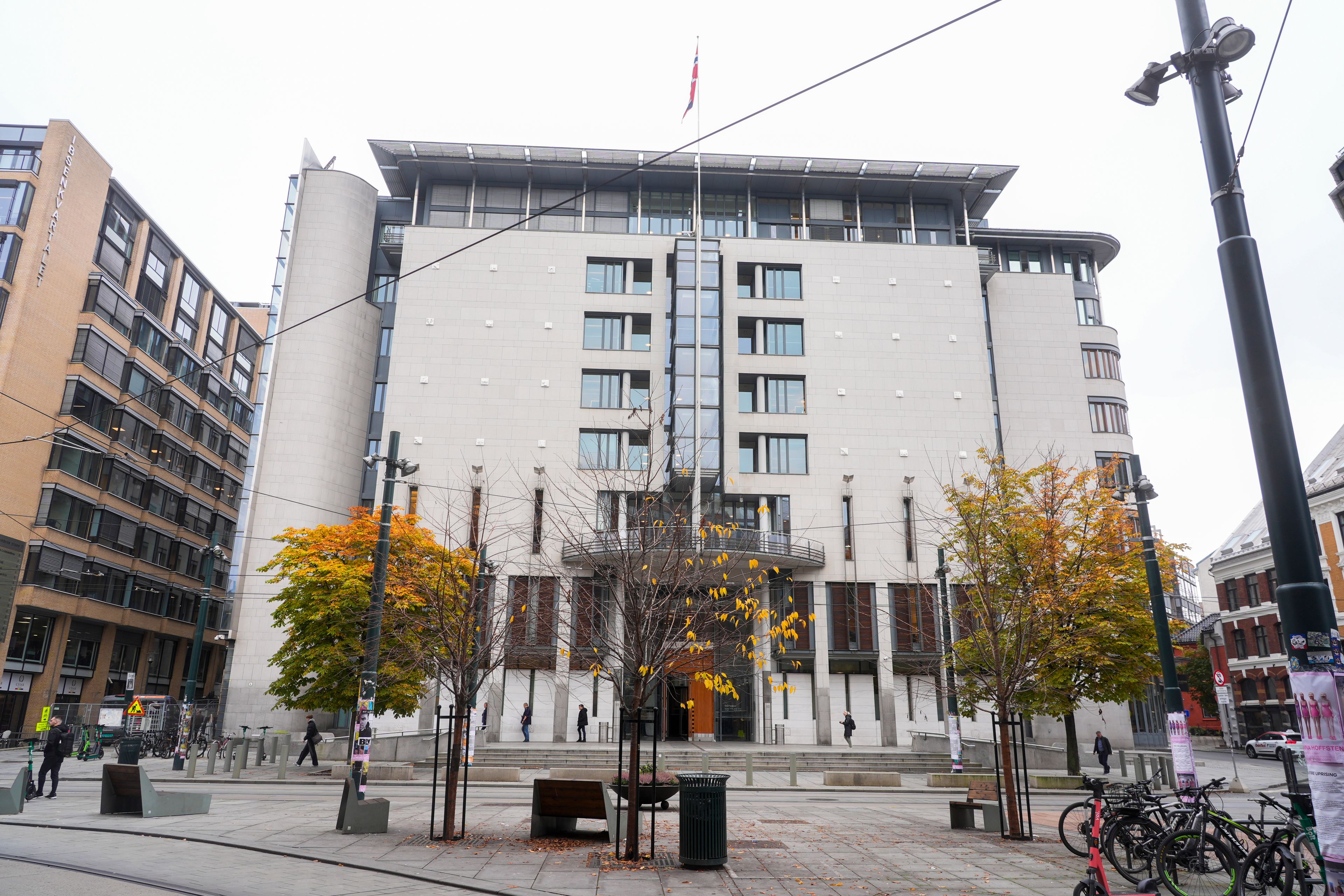 The Oslo District Court, Norway, on Oct. 16, 2024. (Terje Pedersen/NTB Scanpix via AP)