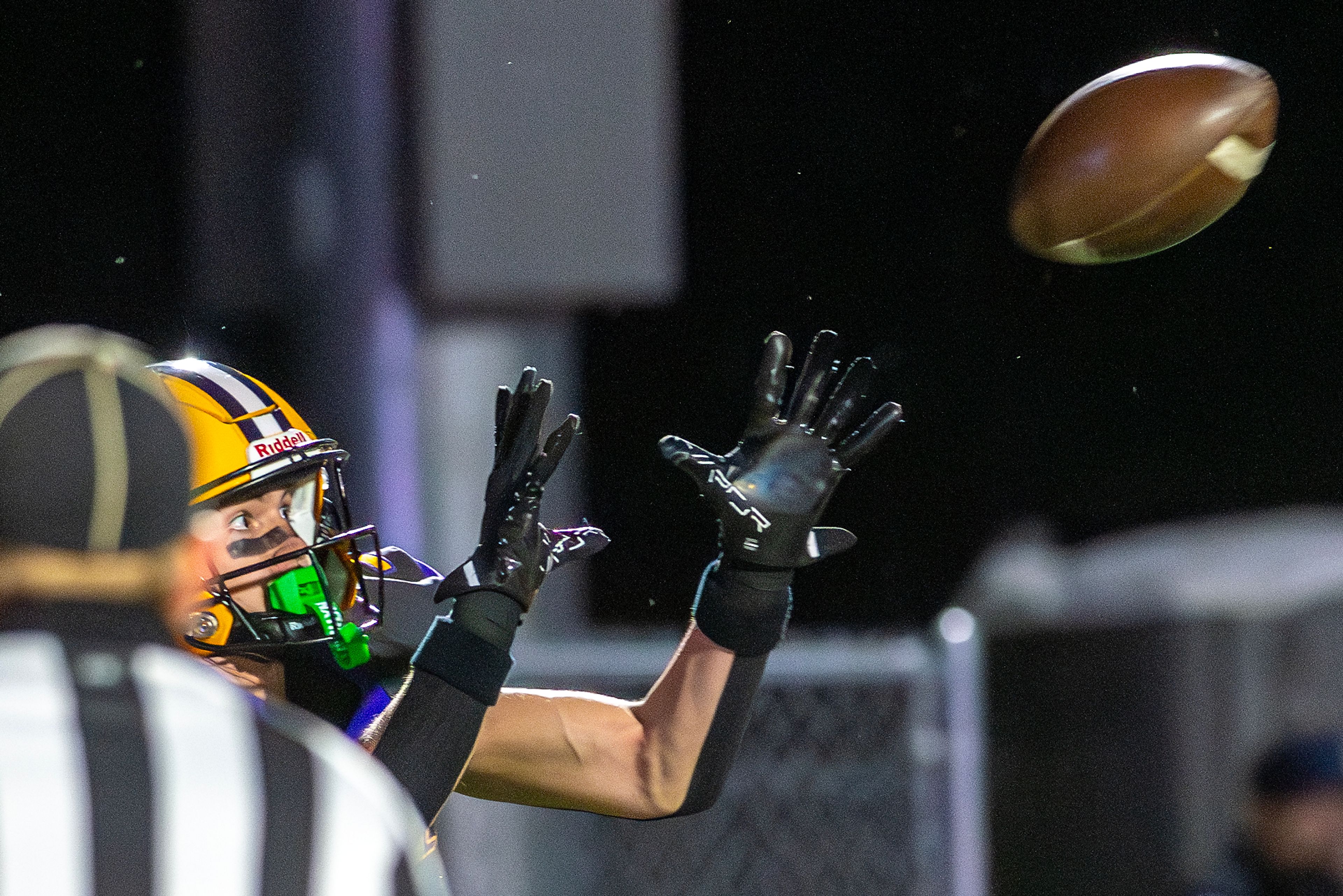 Lewiston wide receiver Drew Alldredge prepares to make a catch against Lake City but is called back in a nonconference game Friday at Lewiston High School.,