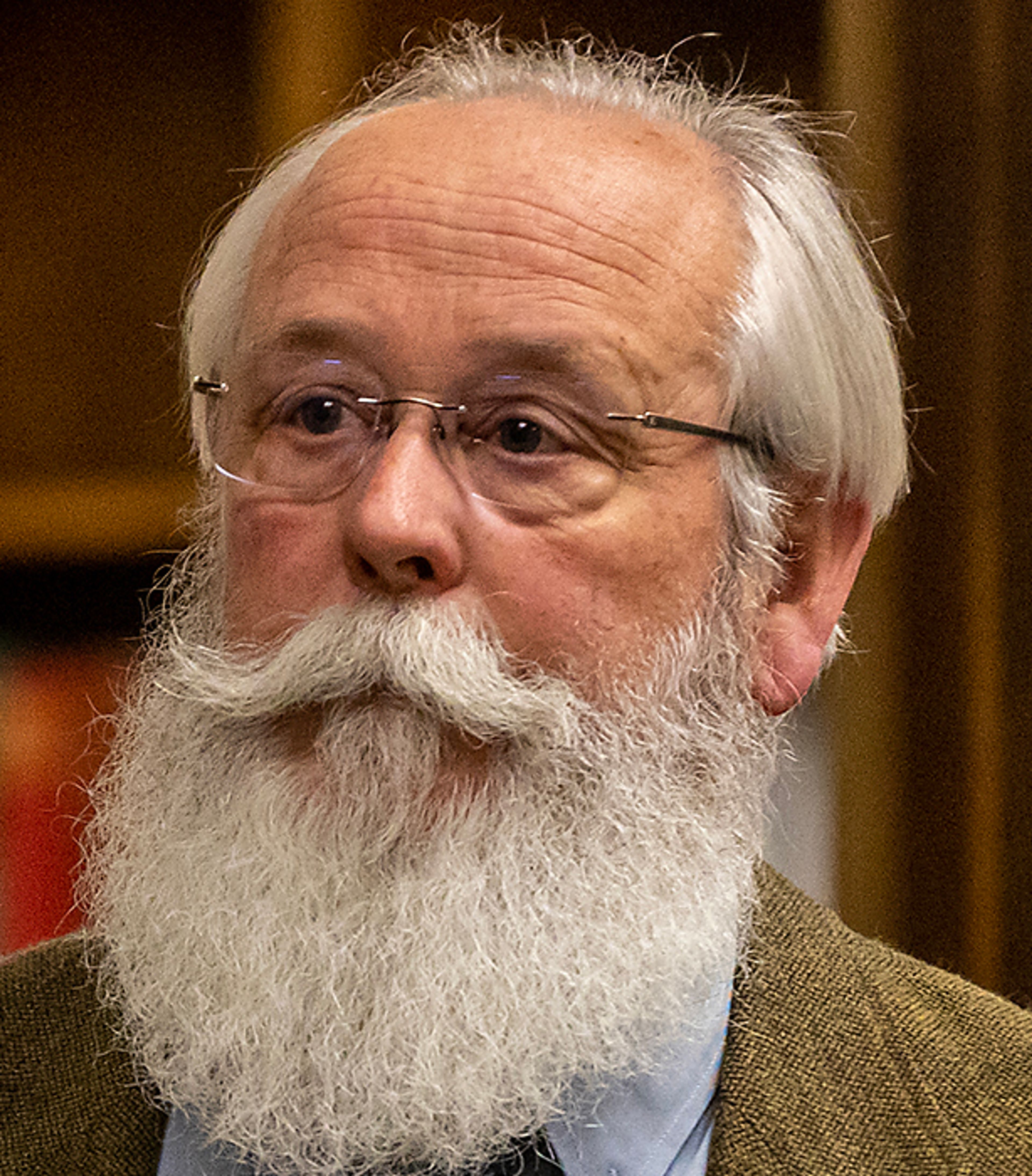 Latah County Prosecutor Bill Thompson walks through the courtroom before a hearing Tuesday, June 27, 2023, at the Latah County Courthouse in Moscow. 