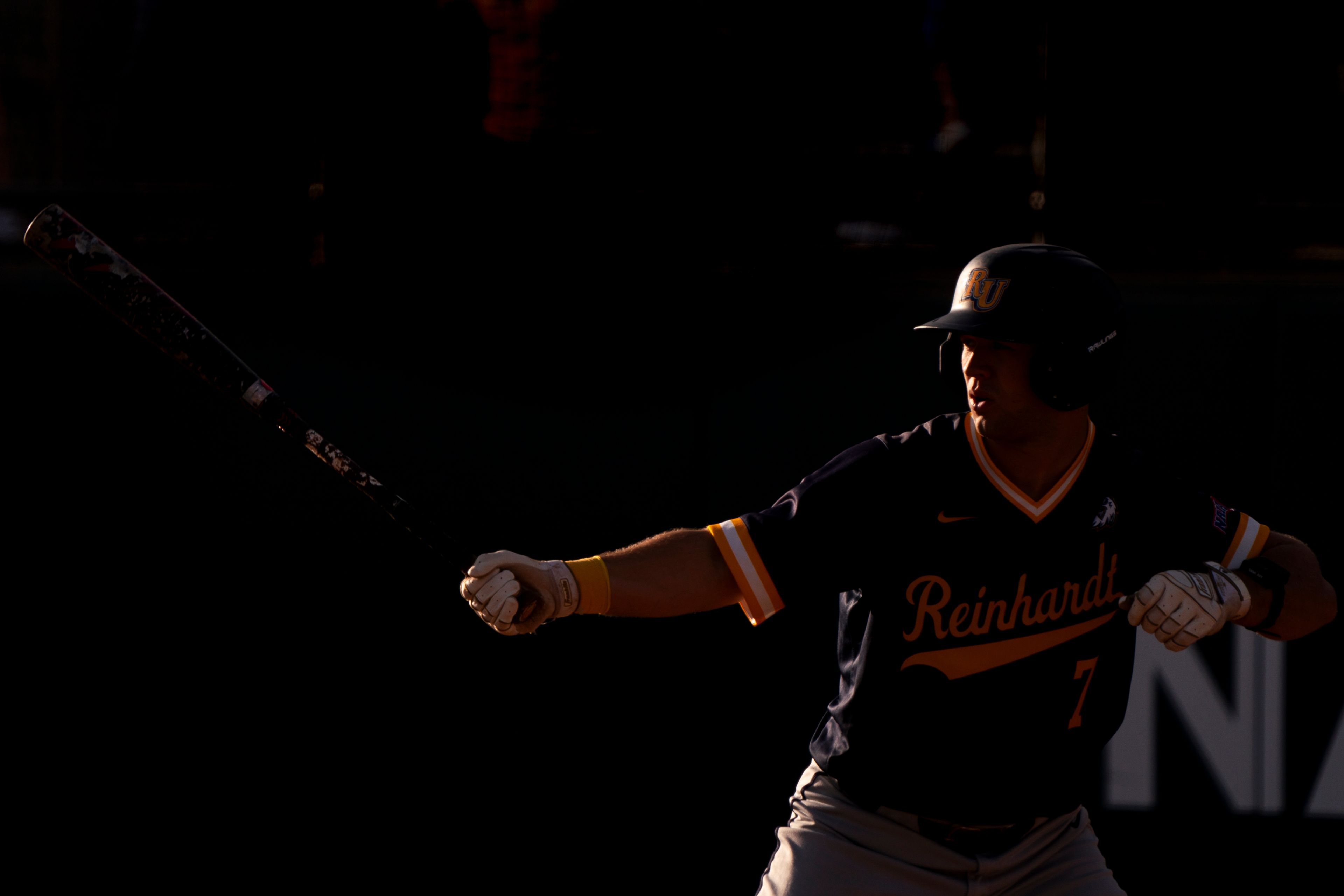 Reinhardt’s Tucker Zdunich prepares to hit during Game 18 of the NAIA World Series against Tennessee Wesleyan on Thursday at Harris Field in Lewiston.