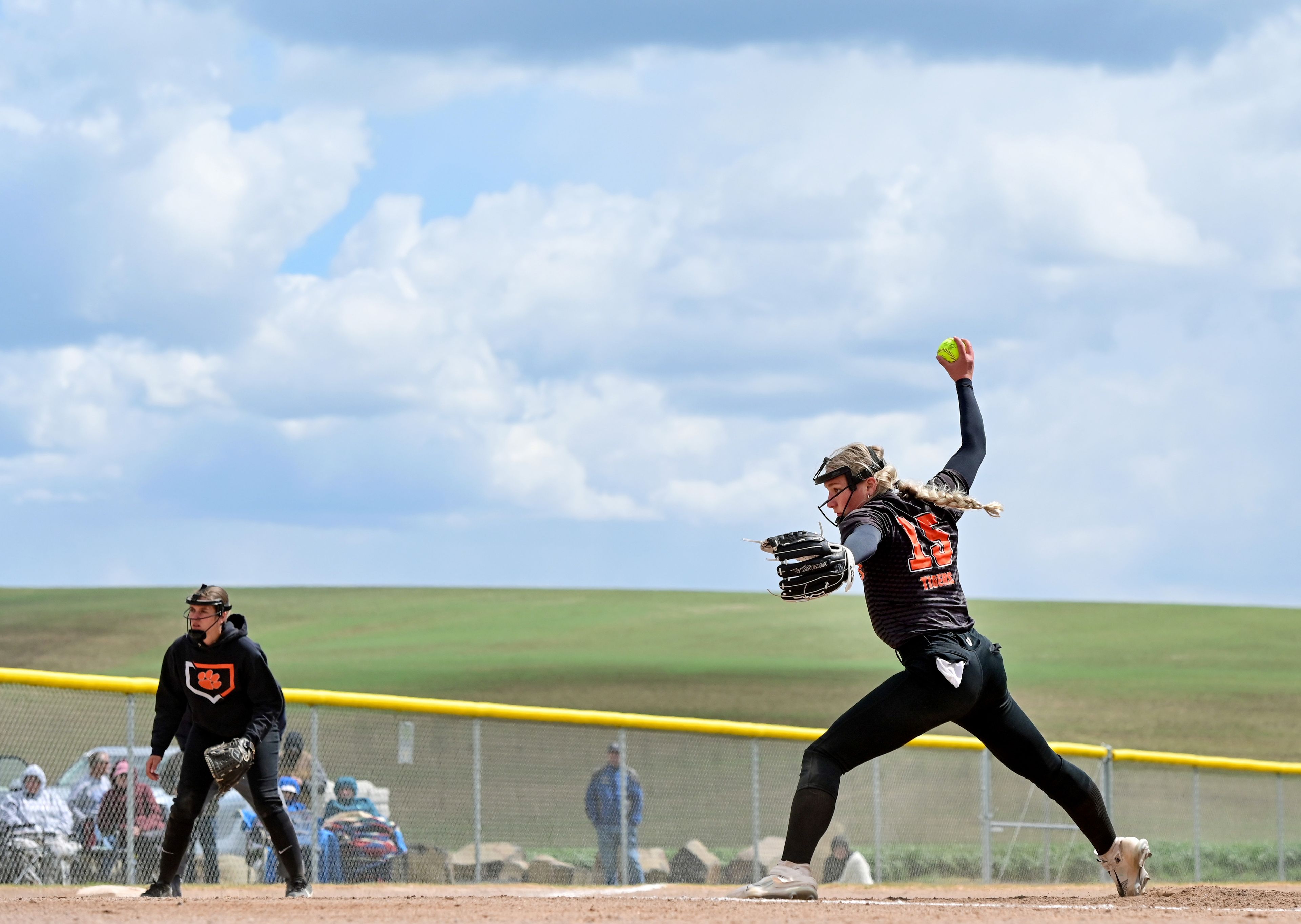 Kendrick’s Hayden Kimberling winds up to throw a pitch against Genesee during an Idaho Class 1A state championship game Friday in Genesee.