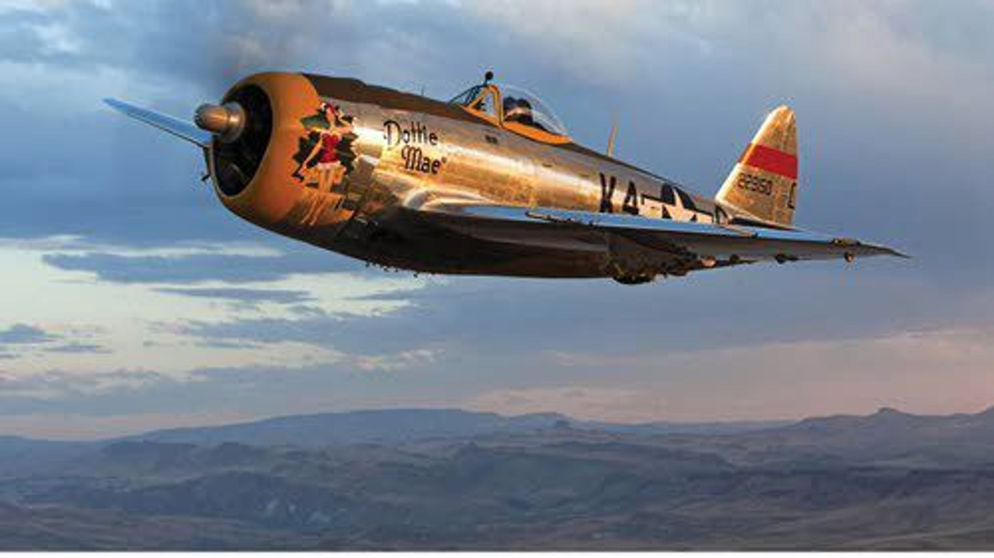 ABOVE: The World War II P-47 fighter aircraft Dottie Mae, recovered from a lake bottom and restored to flying status, will be at the Radials N Rivers Fly-in Saturday at the Lewiston-Nez Perce County Regional Airport.