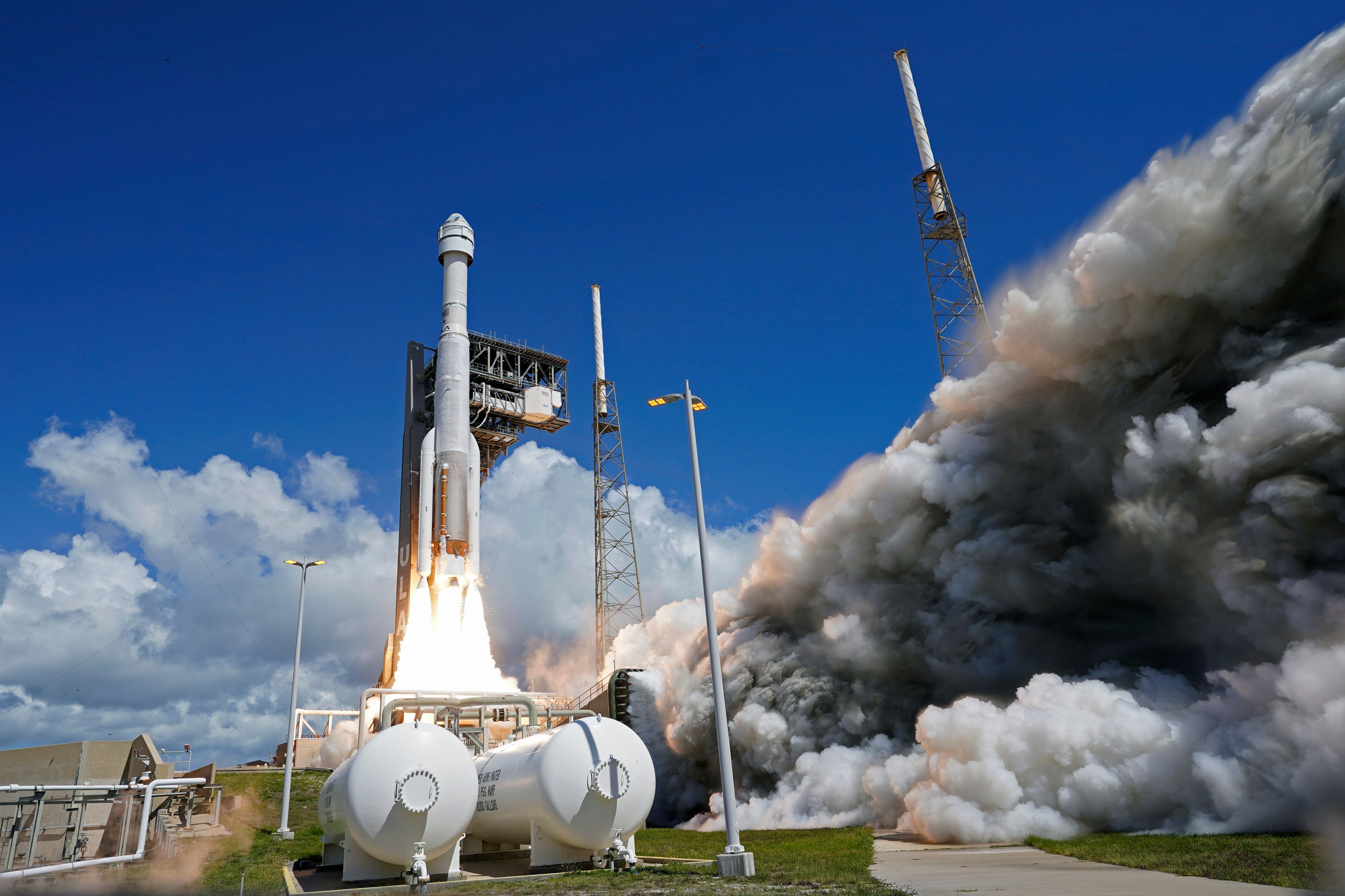 Boeing's Starliner capsule atop an Atlas V rocket lifts off from Space Launch Complex 41 at the Cape Canaveral Space Force Station on a mission to the International Space Station, Wednesday, June 5, 2024, in Cape Canaveral, Fla.