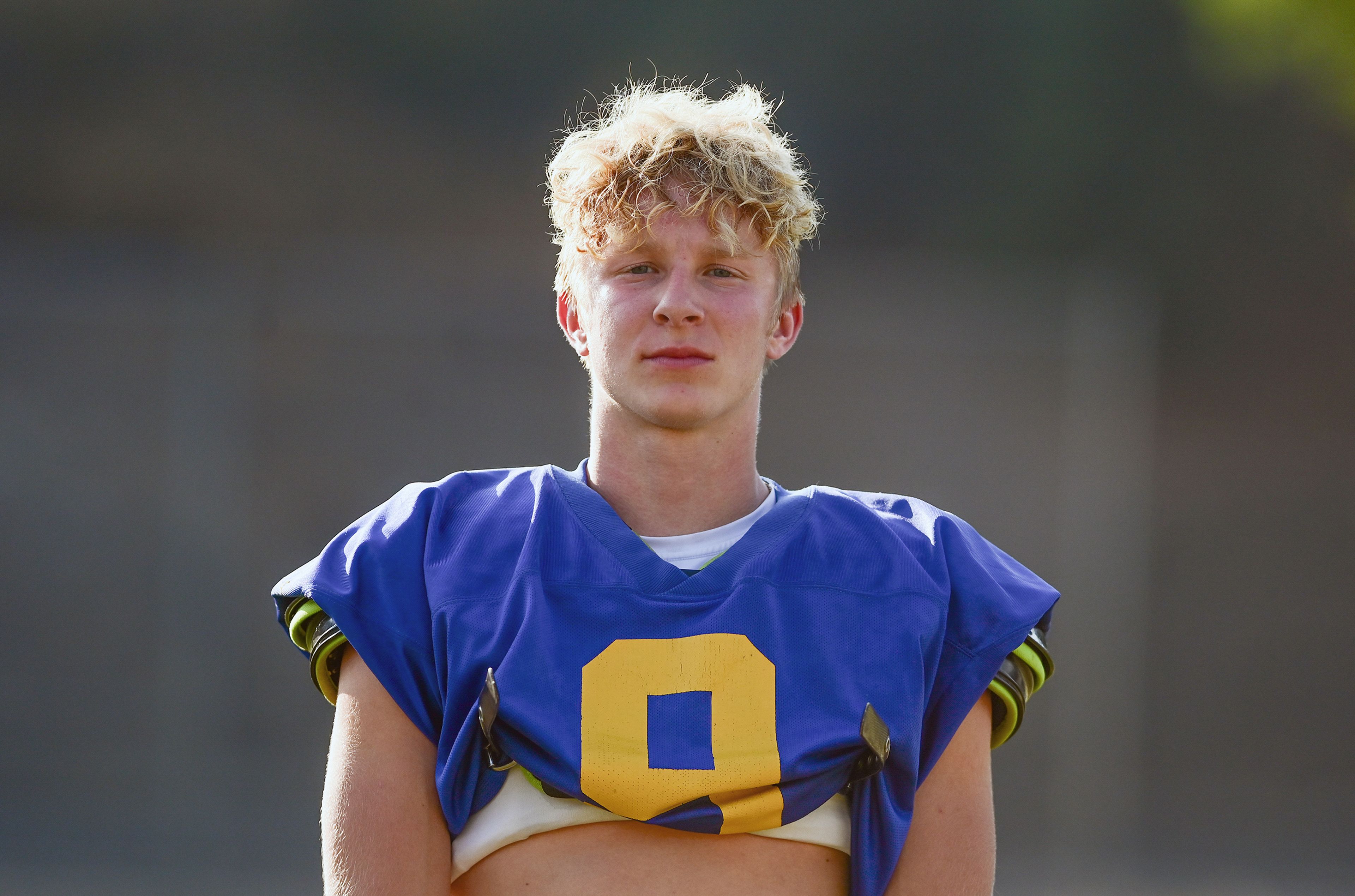 Colfax senior receiver Zachary Cooper at practice on Tuesday.