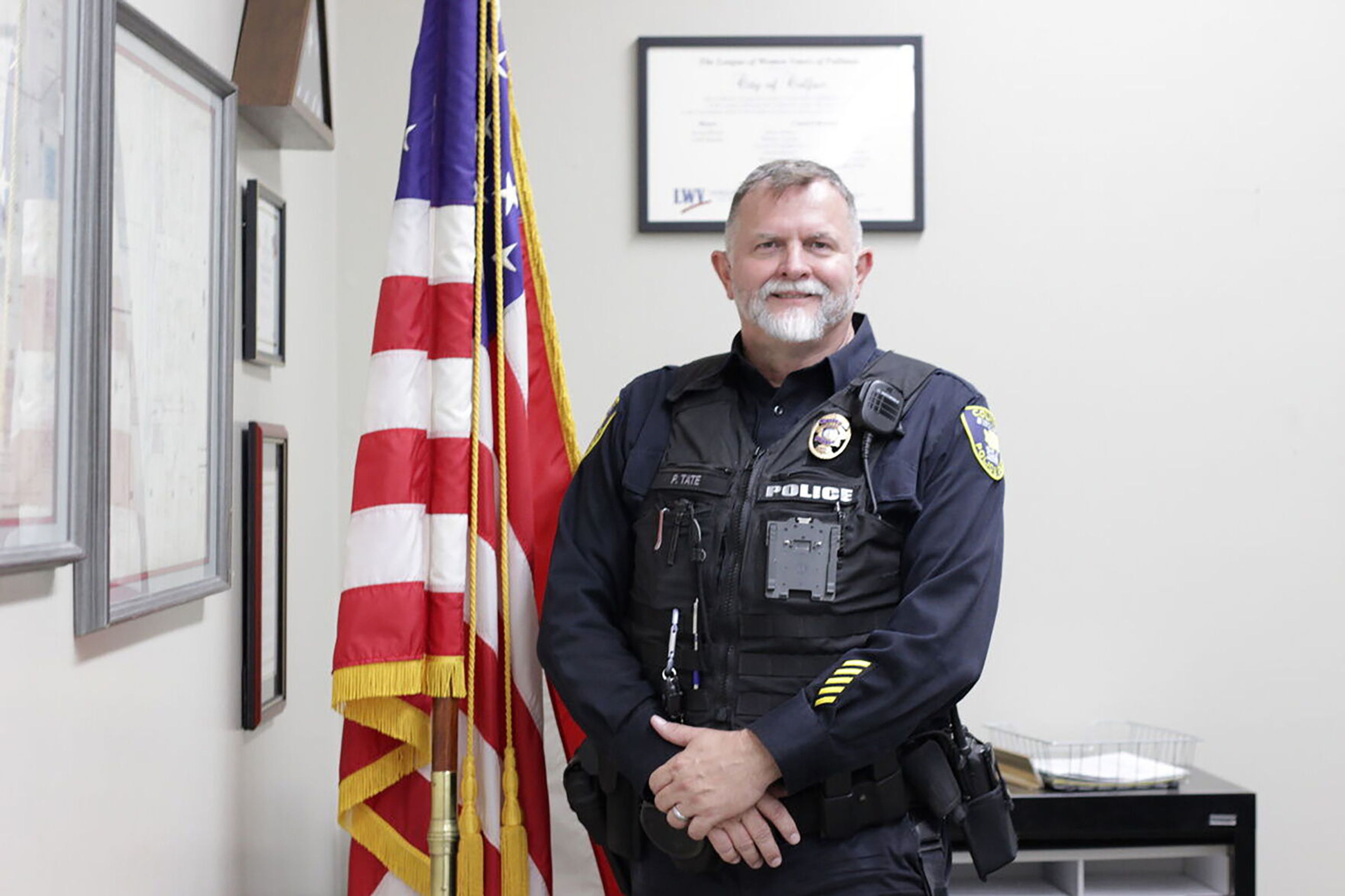 Tate sworn in as Colfax interim police chief