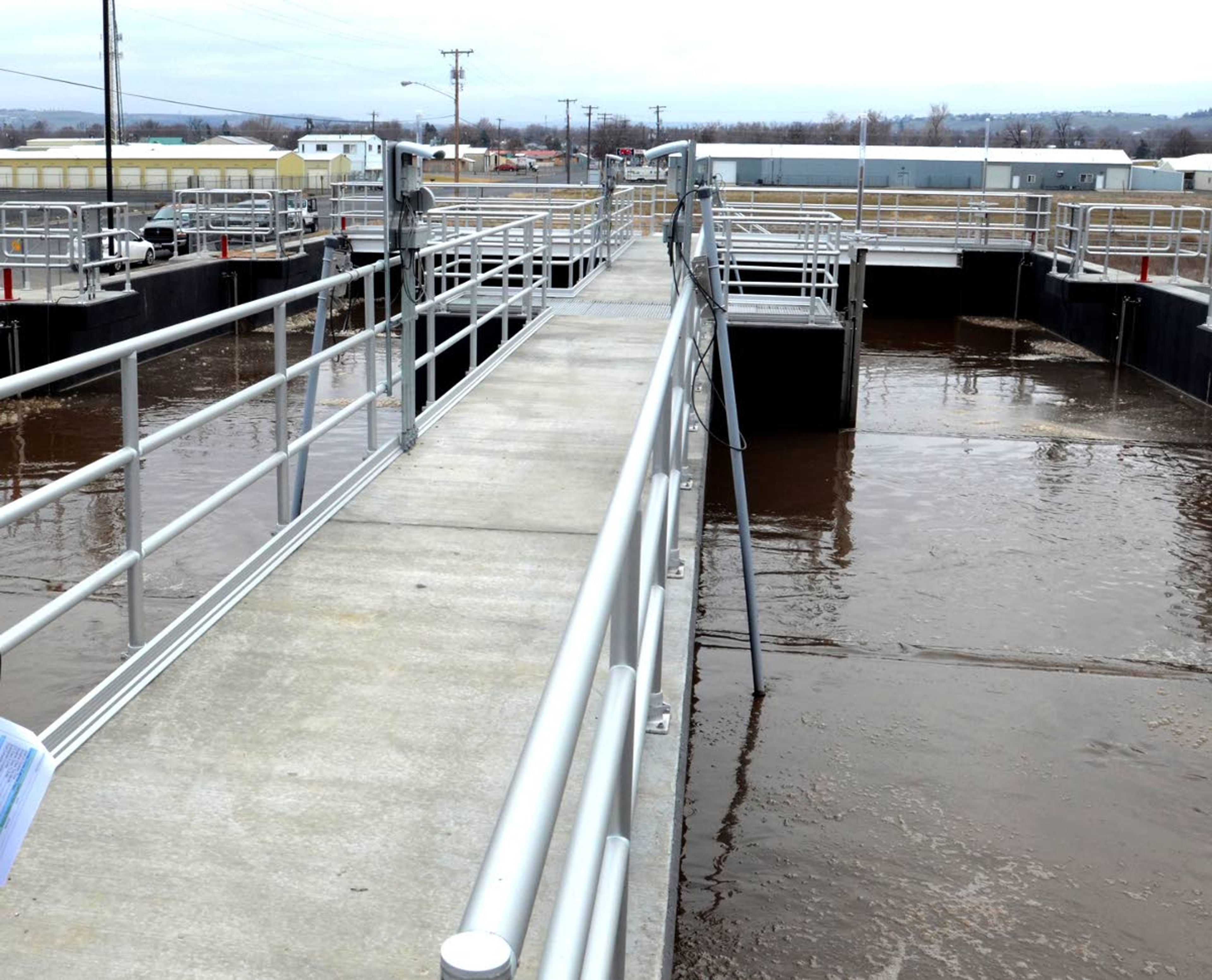 Negotiations to transfer ownership of Clarkston’s wastewater treatment plant to the Asotin County Public Utility District have begun, and the deal is expected to be complete in a few years. The anoxic basin (above) is one of several structures in the Wasterwater Treatment Plant.