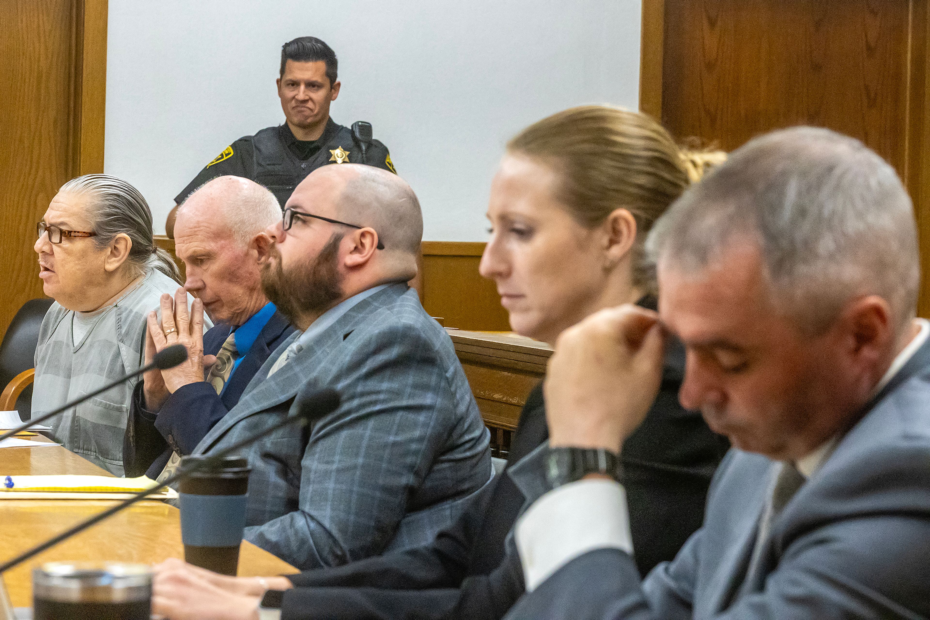 Brian Grimm speaks during his sentencing Monday at the Nez Perce County Courthouse in Lewiston. Grimm was sentenced to the maximum of 15 years for attempted first-degree murder.