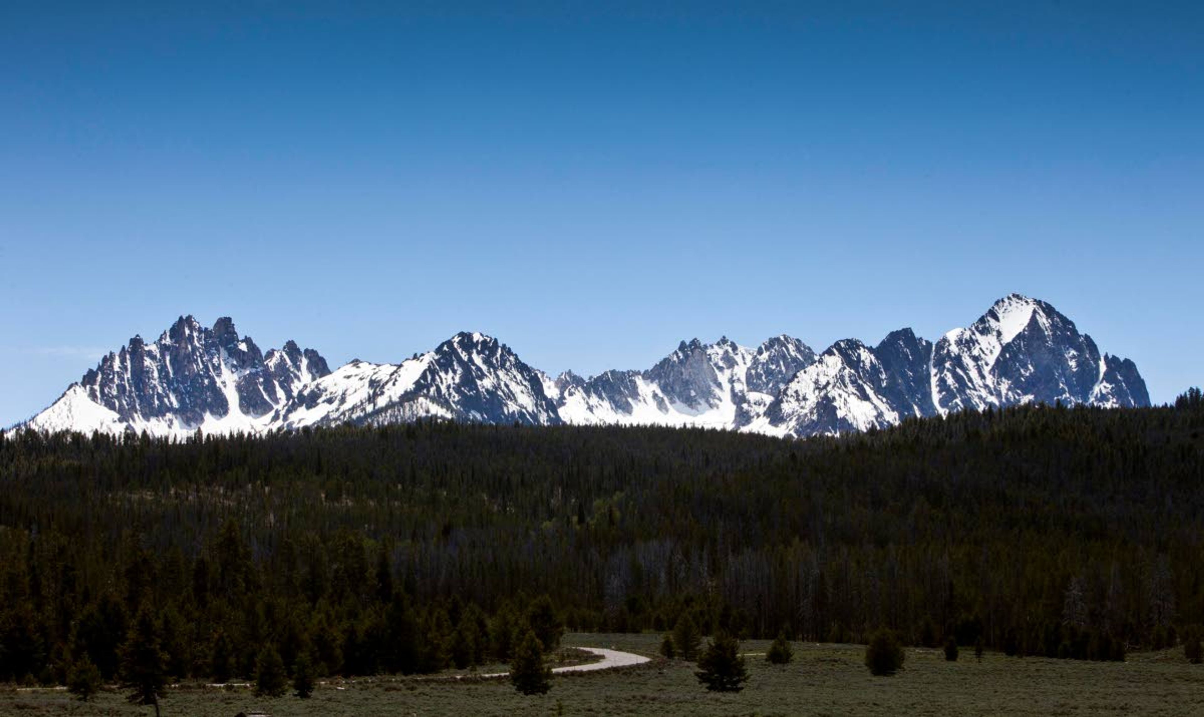 This June 1, 2012, file photo shows the Sawtooth National Recreation Area near Stanley, Idaho.