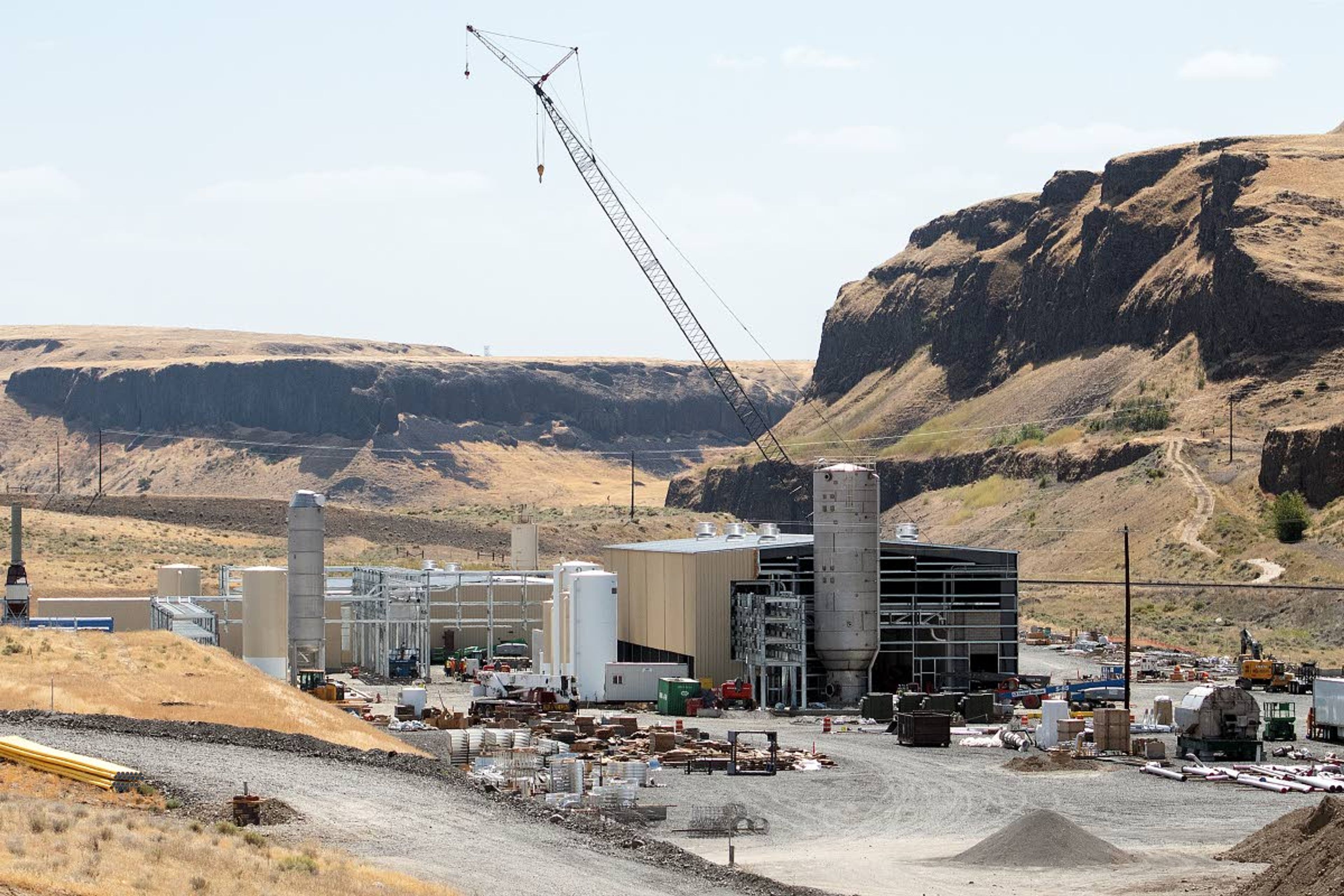 The full-size Columbia Pulp plant is currently under construction near the Lyons Ferry Bridge west of Starbuck in Columbia County. Columbia Pulp plans to source raw material for production within a 75-mile radius of the new 449-acre site.