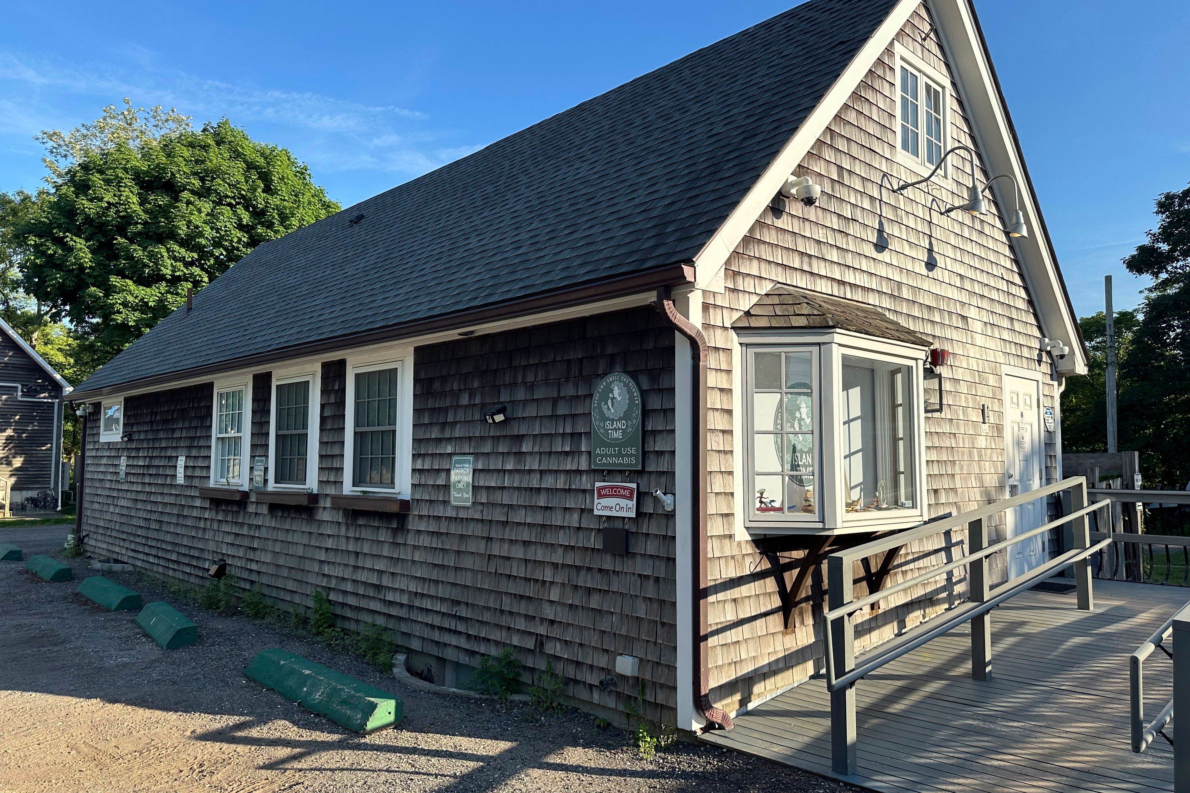 The Island Time cannabis dispensary on June 4, 2024, in Vineyard Haven, mass. Unless something changes, Martha's Vineyard is about to run out of pot, affecting more than 230 registered medical users and thousands more recreational ones.