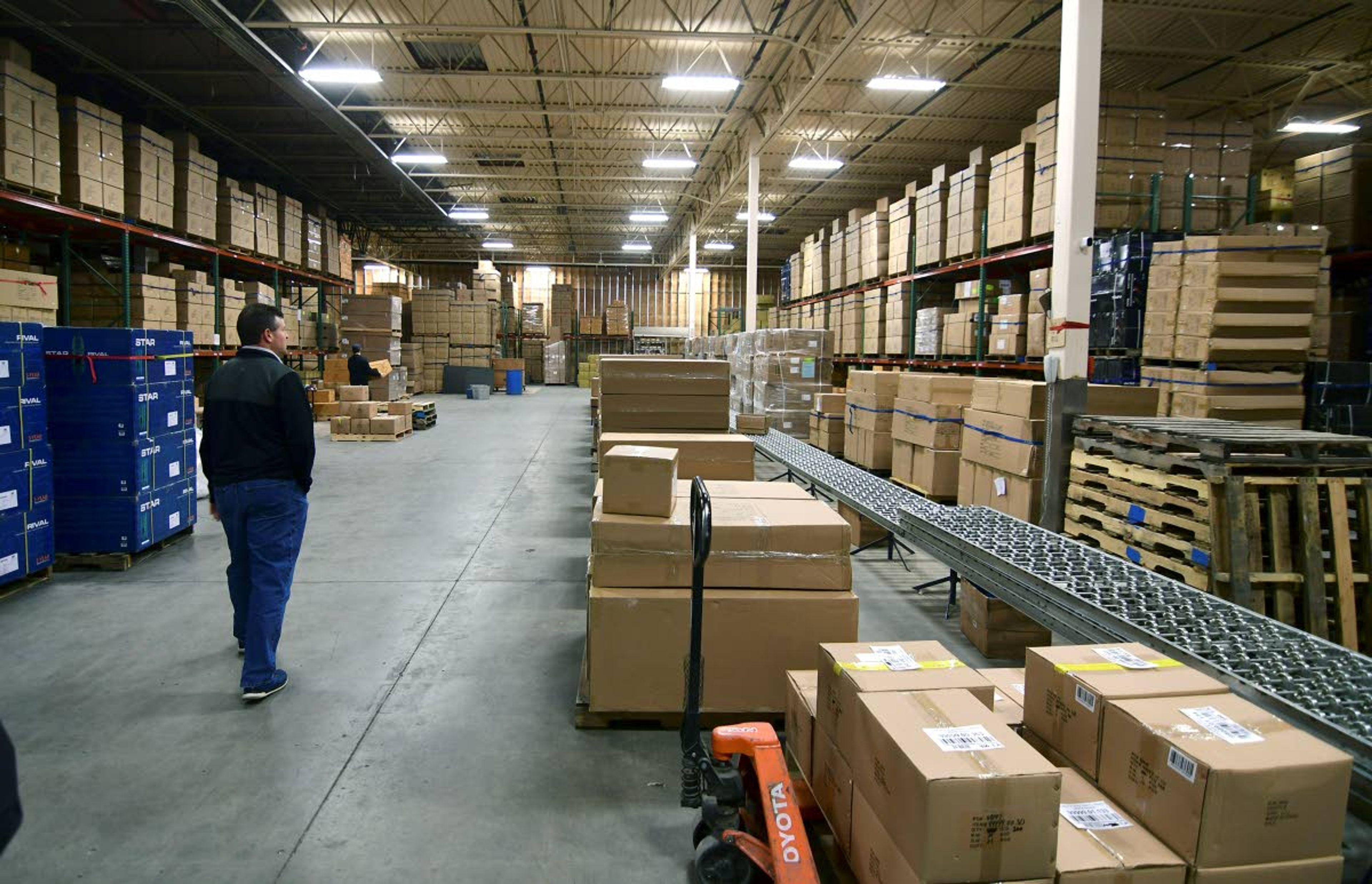 Northwest River Supplies Chief Financial Officer Tony Mangini walks through the company’s Moscow warehouse that is being expanded to have 150,000 square feet. The upgrade will give the business room for future growth.