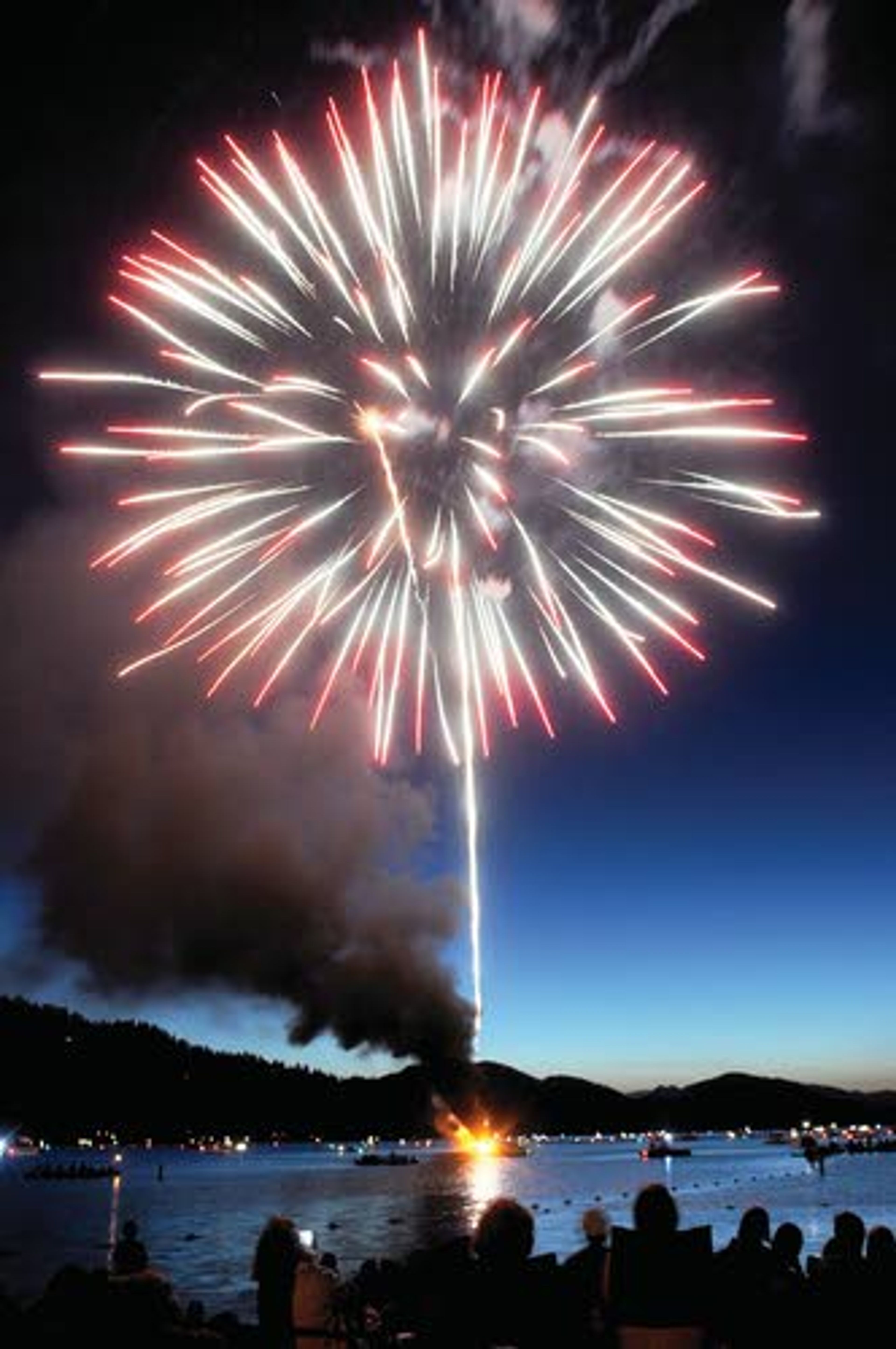 Whitefish Lake fireworks barge catches fire