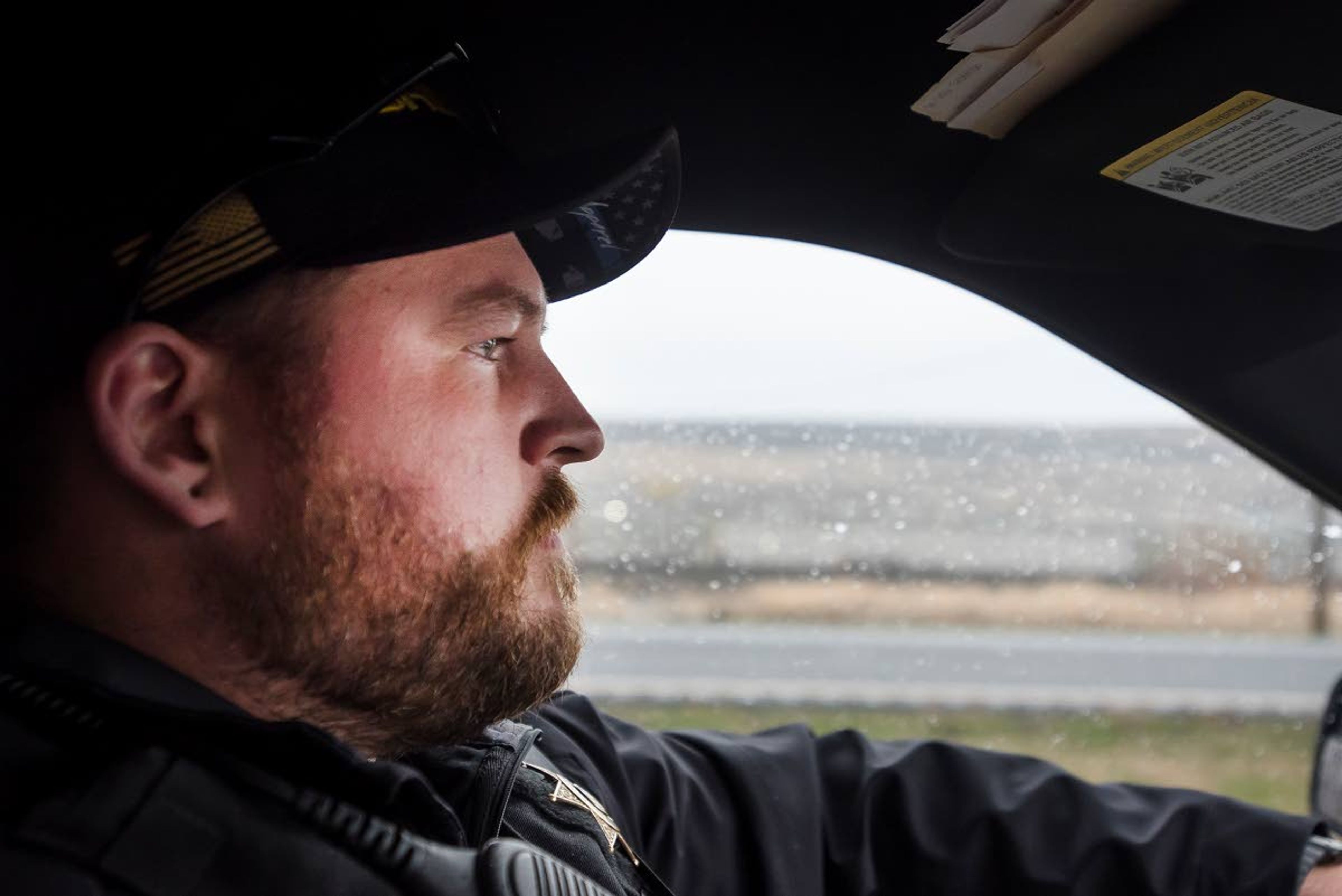 Nez Perce County Sheriff's Office deputy Cody Hays patrols U.S. Highway 95 on Tuesday in Lewiston.