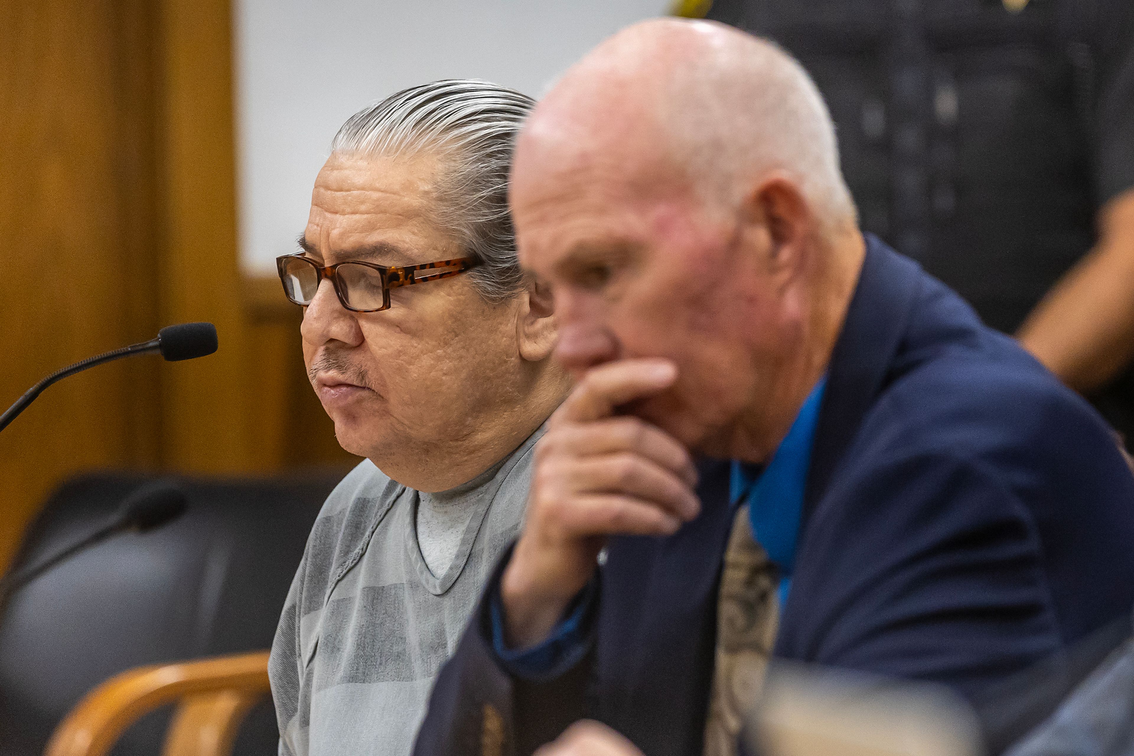 Brian Grimm reacts as he is sentenced to the maximum of 15 years for attempted first-degree murder Monday at the Nez Perce County Courthouse in Lewiston.