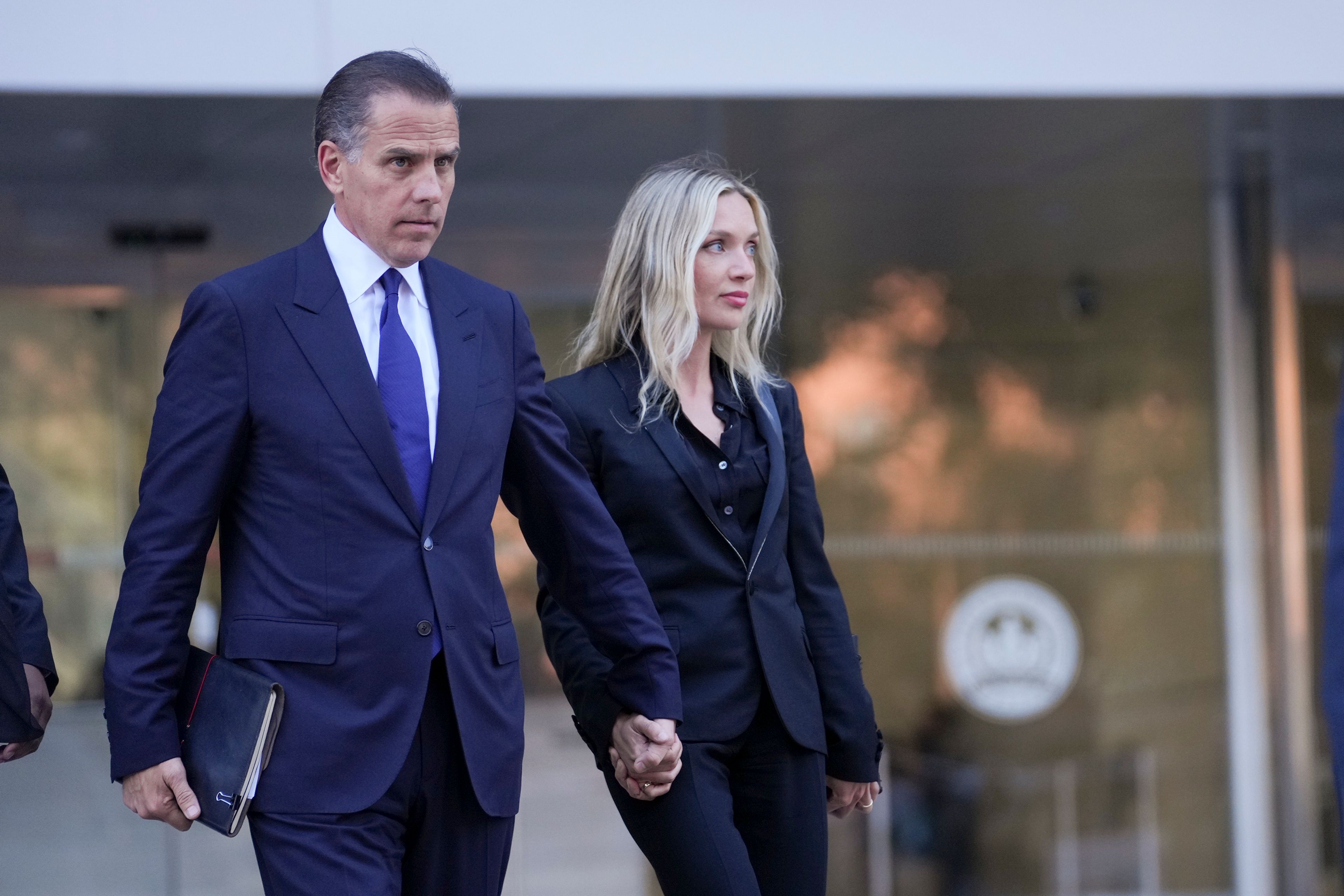 Hunter Biden and his wife Melissa Cohen Biden leaves federal court, Thursday, Sept. 5, 2024, in Los Angeles, after he pled guilty to federal tax charges. (AP Photo/Eric Thayer)