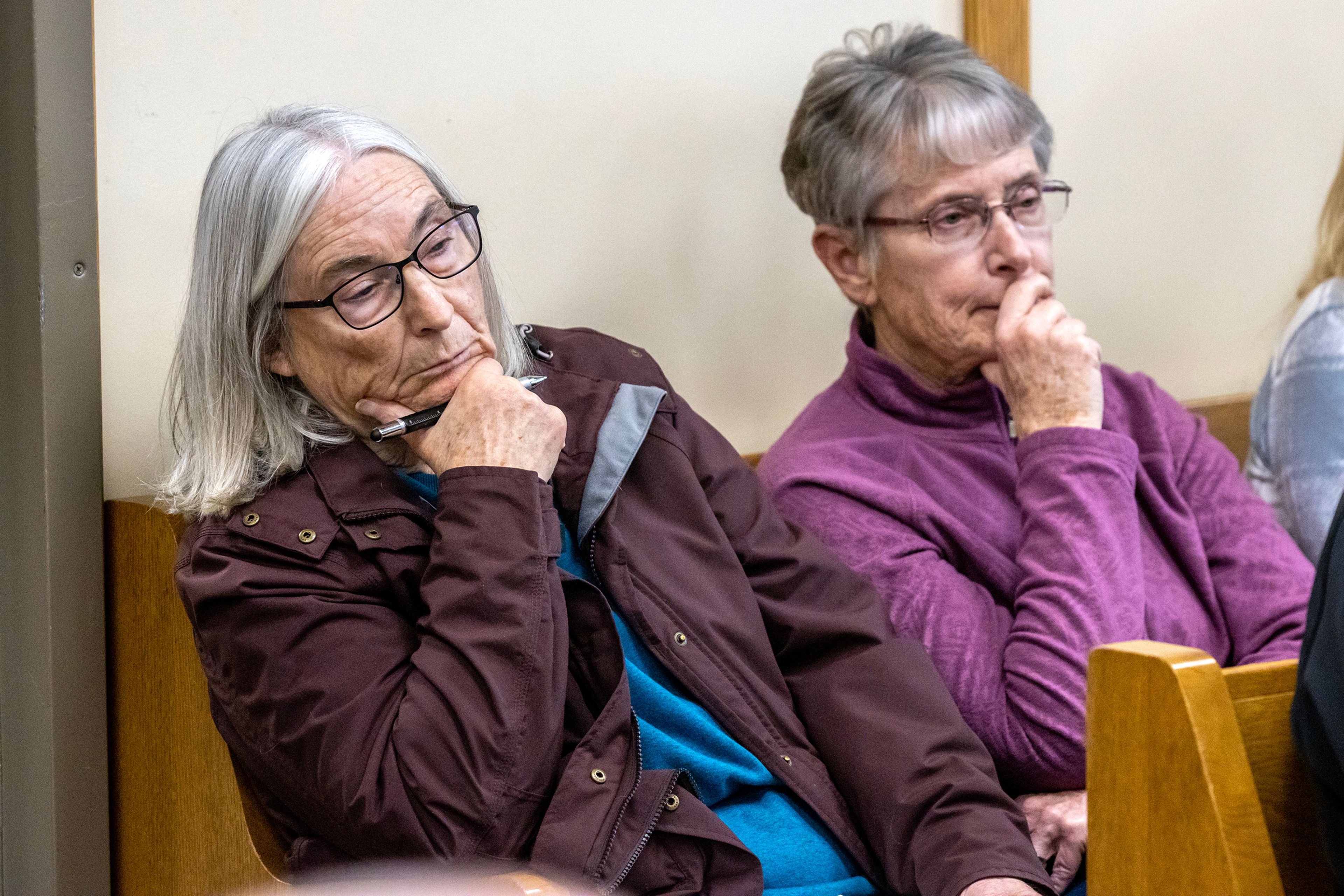 People in the audience listen to the Asotin County commissioners discuss the funding of the aquatics center Monday in Asotin.