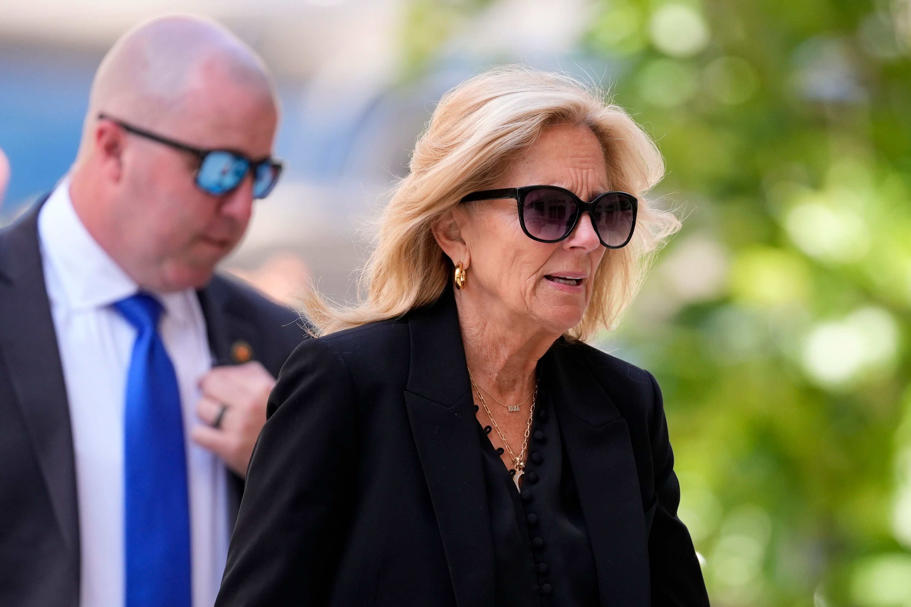 First lady Jill Biden arrives to federal court, Monday, June 10, 2024, in Wilmington, Del.