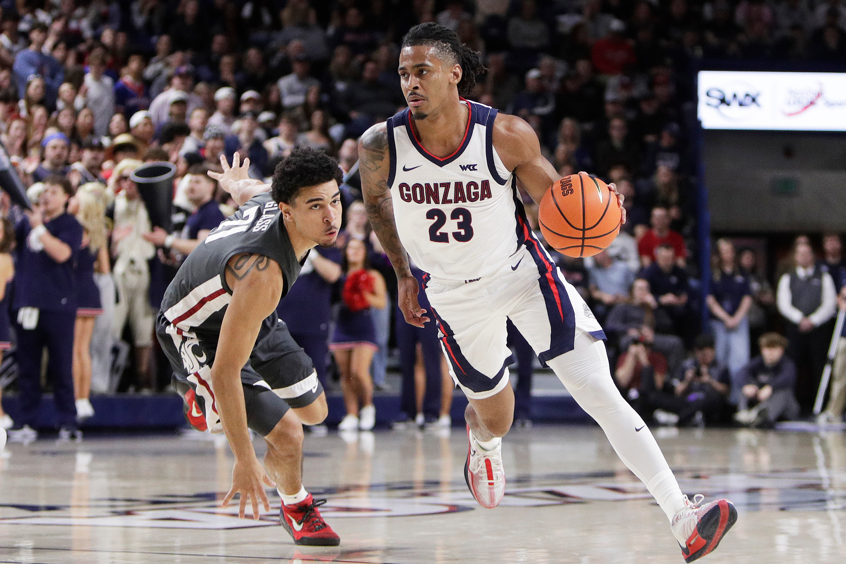 No. 12 Gonzaga dominates Wazzu men from start to finish
