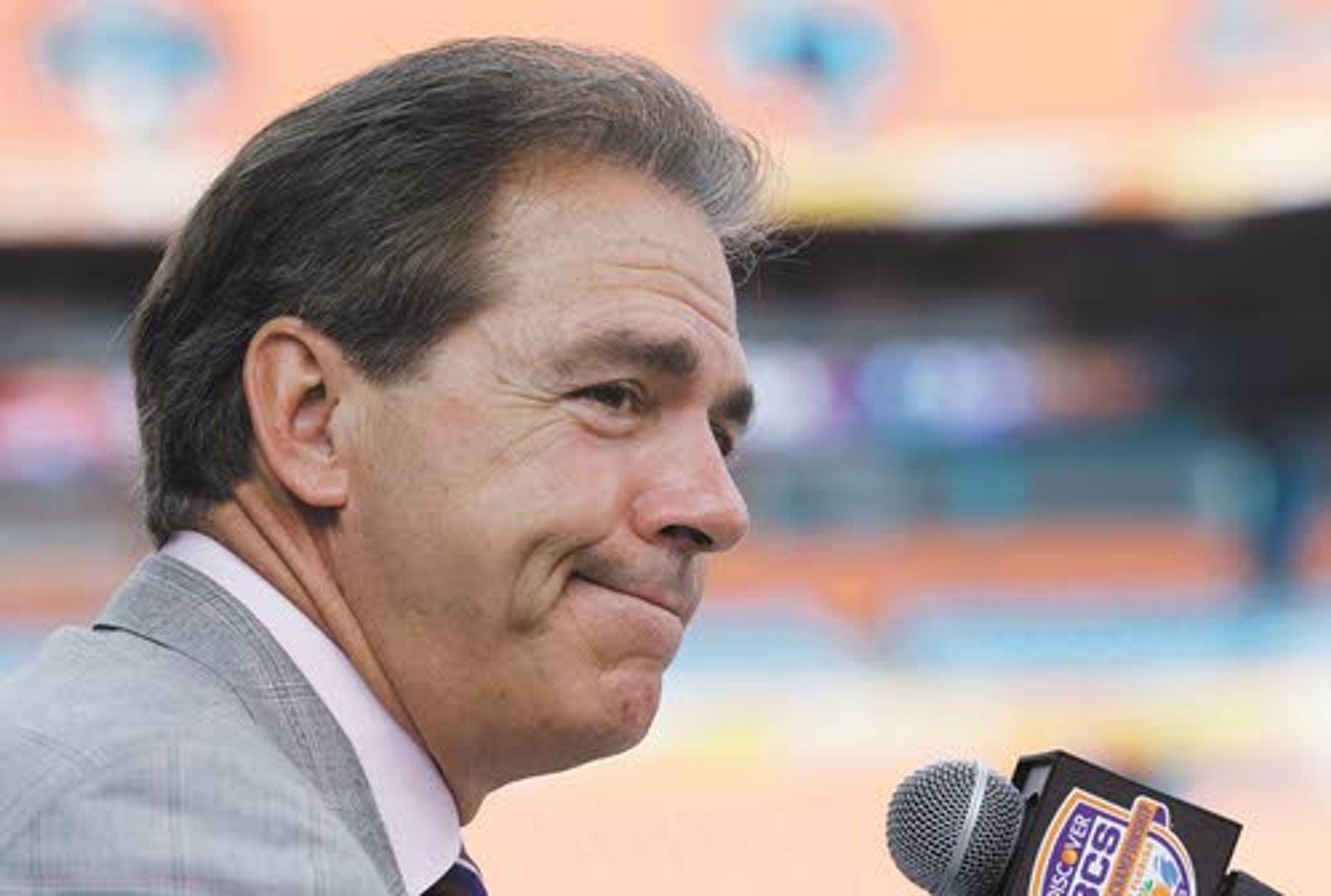 Saban gives media a glimpse