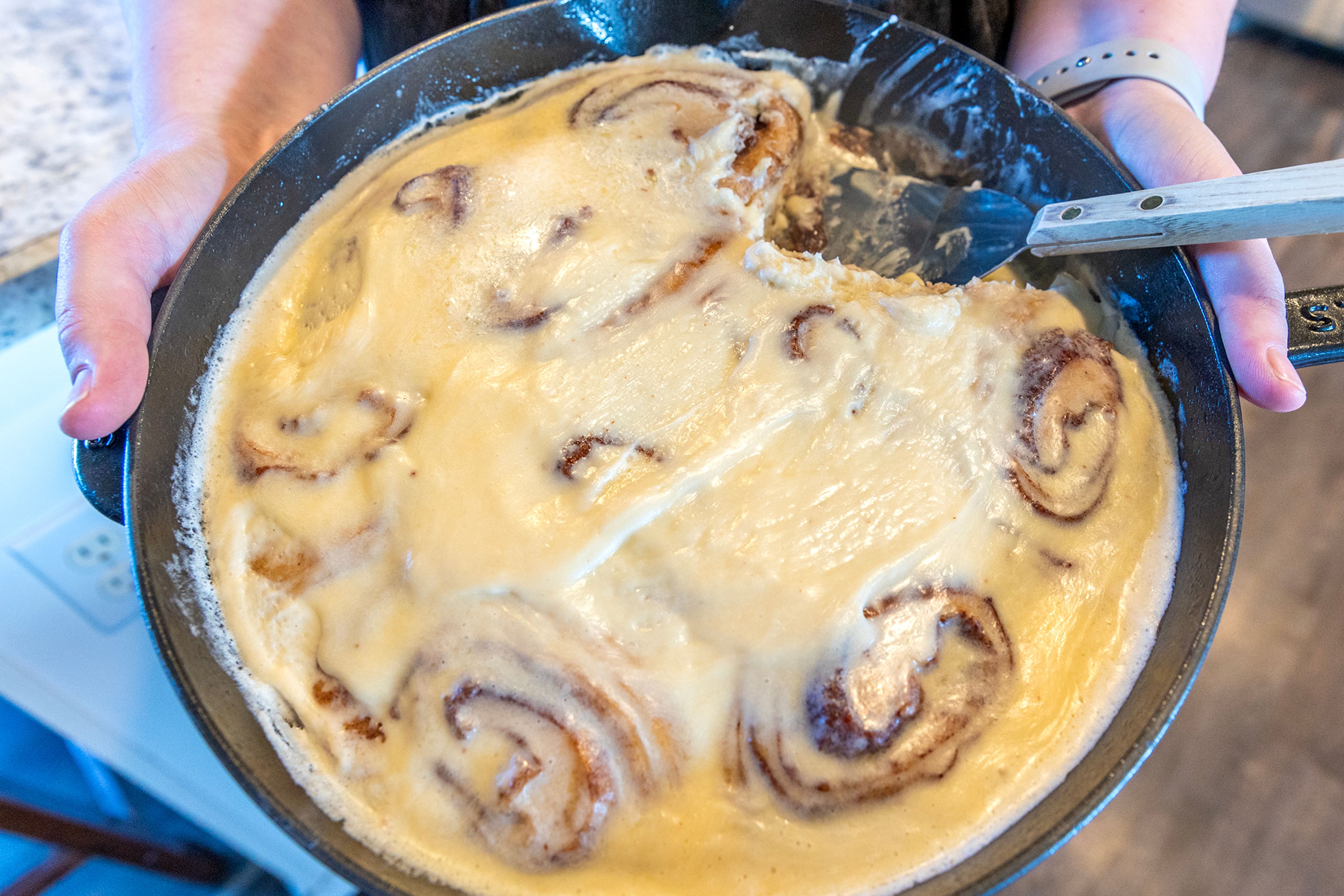 Sourdough cinnamon rolls made by Kayla Zenner.