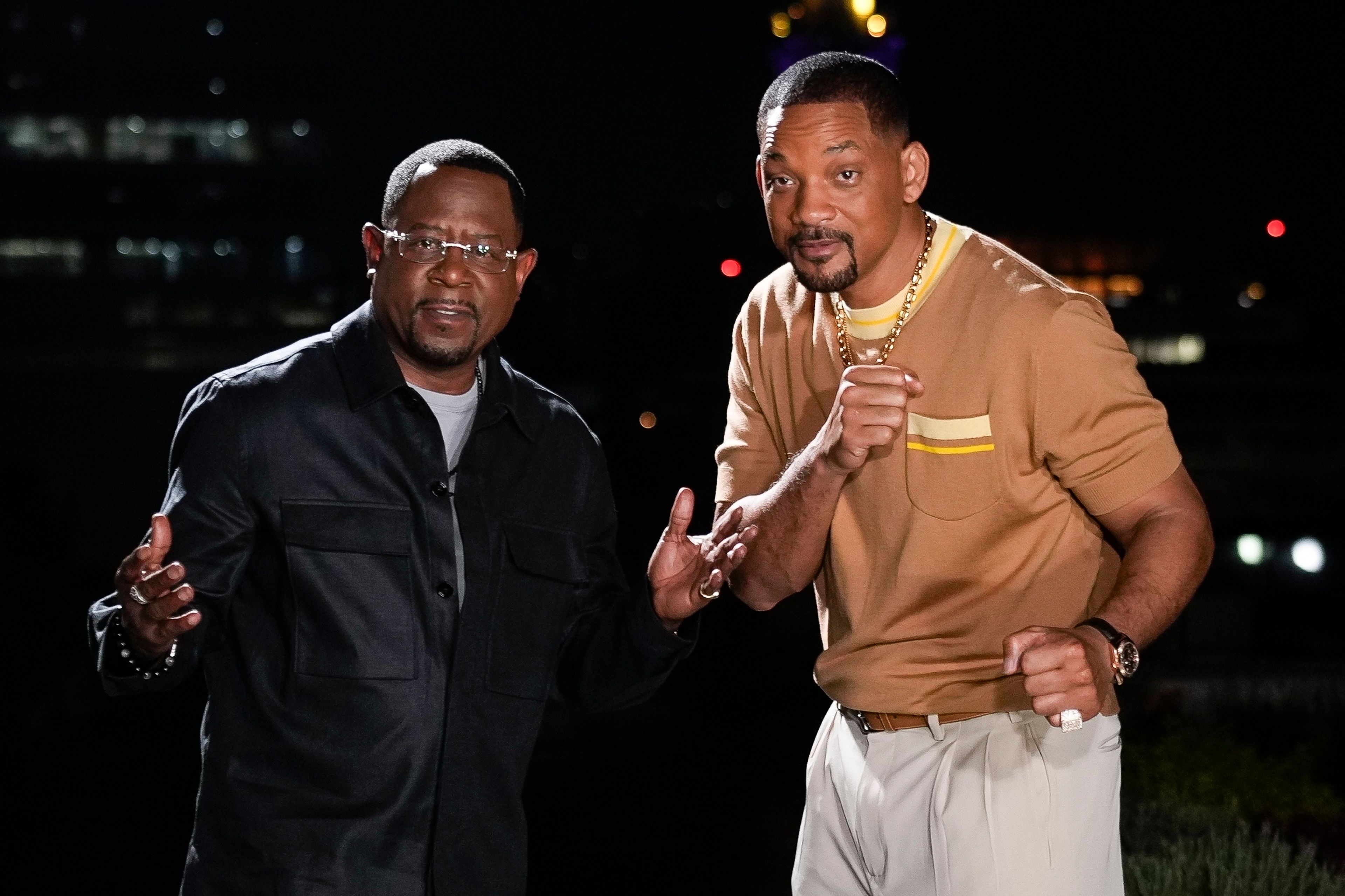 Actors Martin Lawrence, left, and Will Smith, strike a pose during a photo shoot to promote their latest film, "Bad Boys: Ride or Die", in Mexico City, Friday, May 31, 2024.