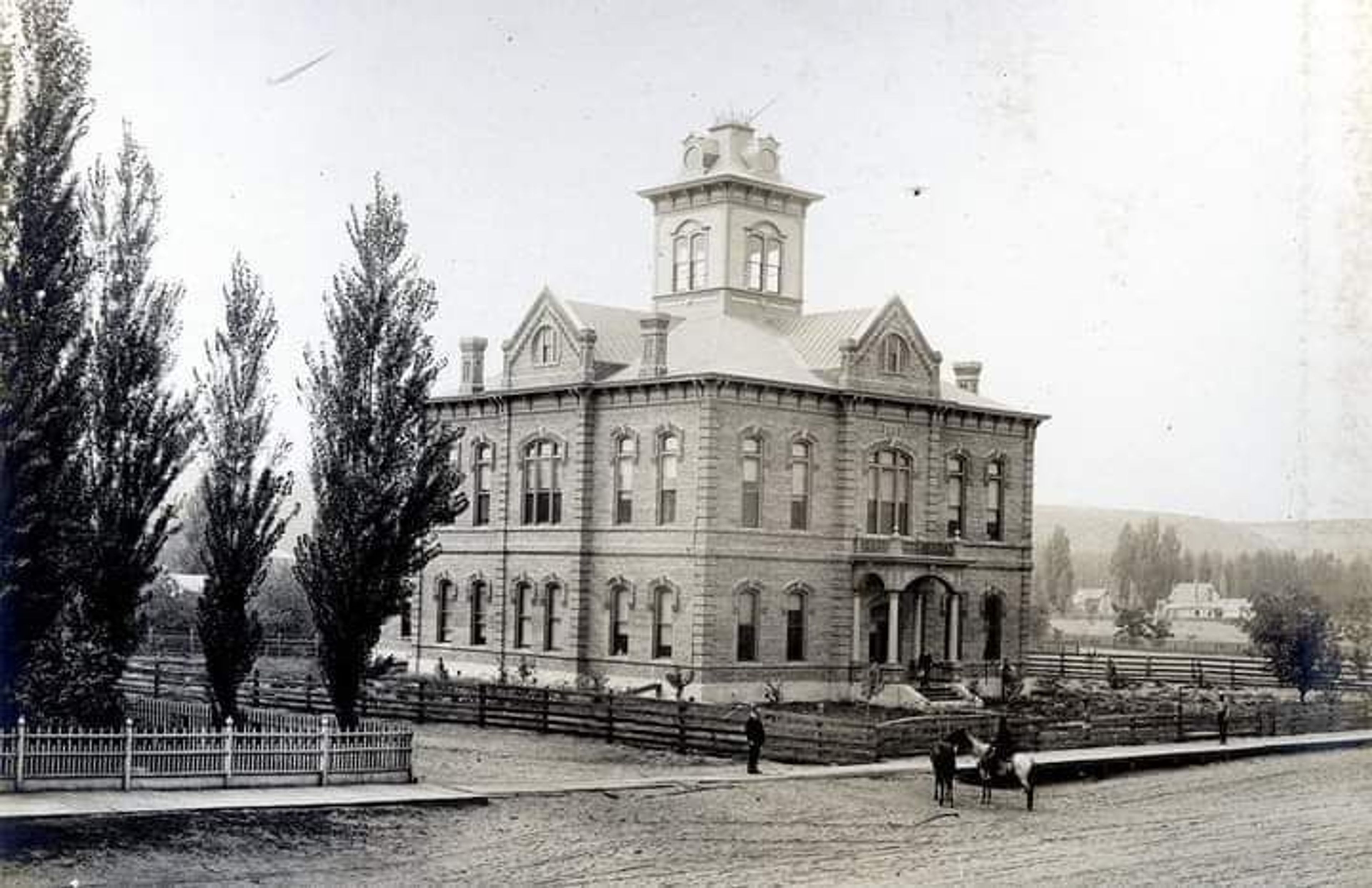 The original Nez Perce County Courthouse is pictured.