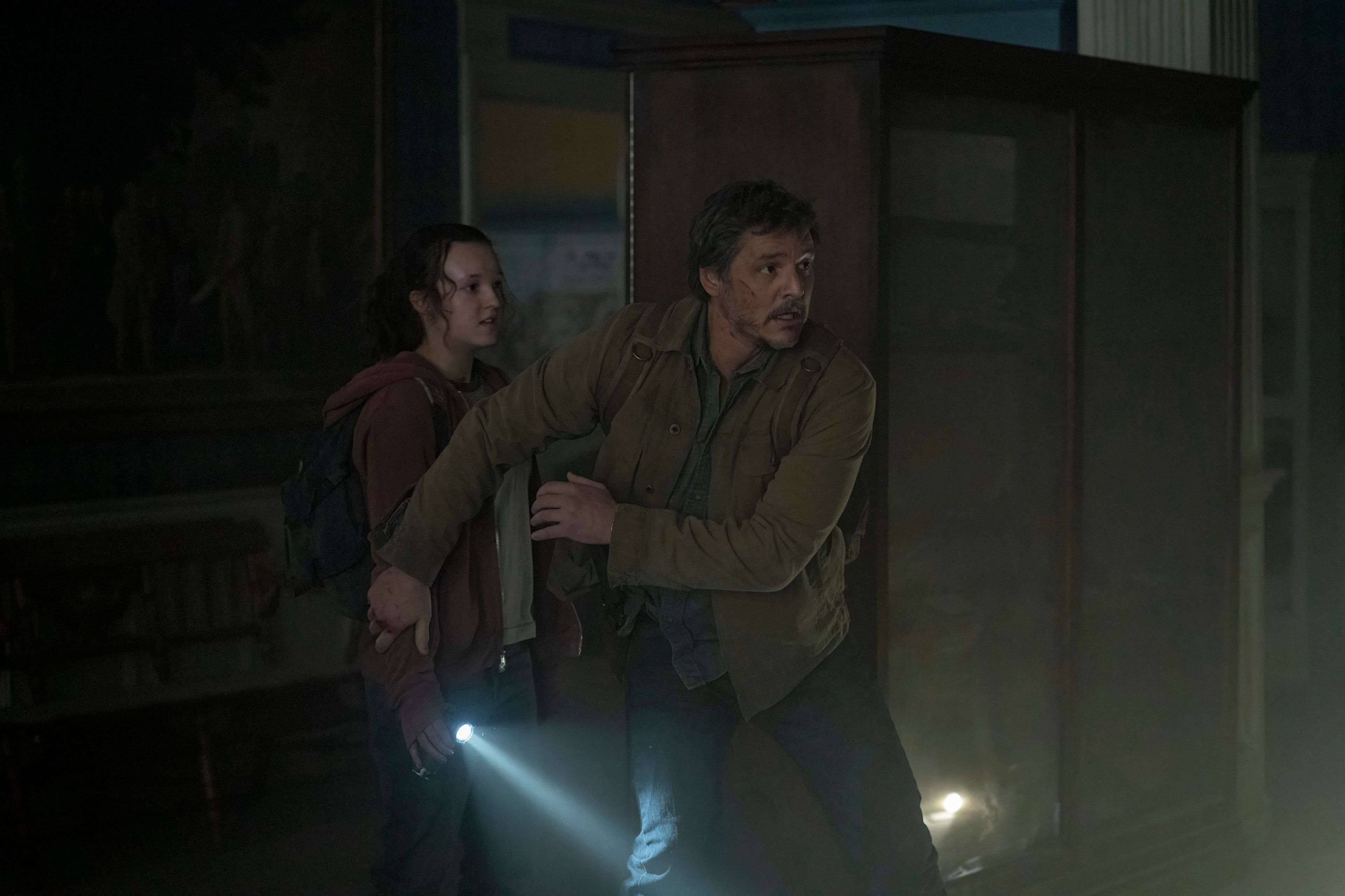 Bella Ramsey and Pedro Pascal star in "The Last of Us."