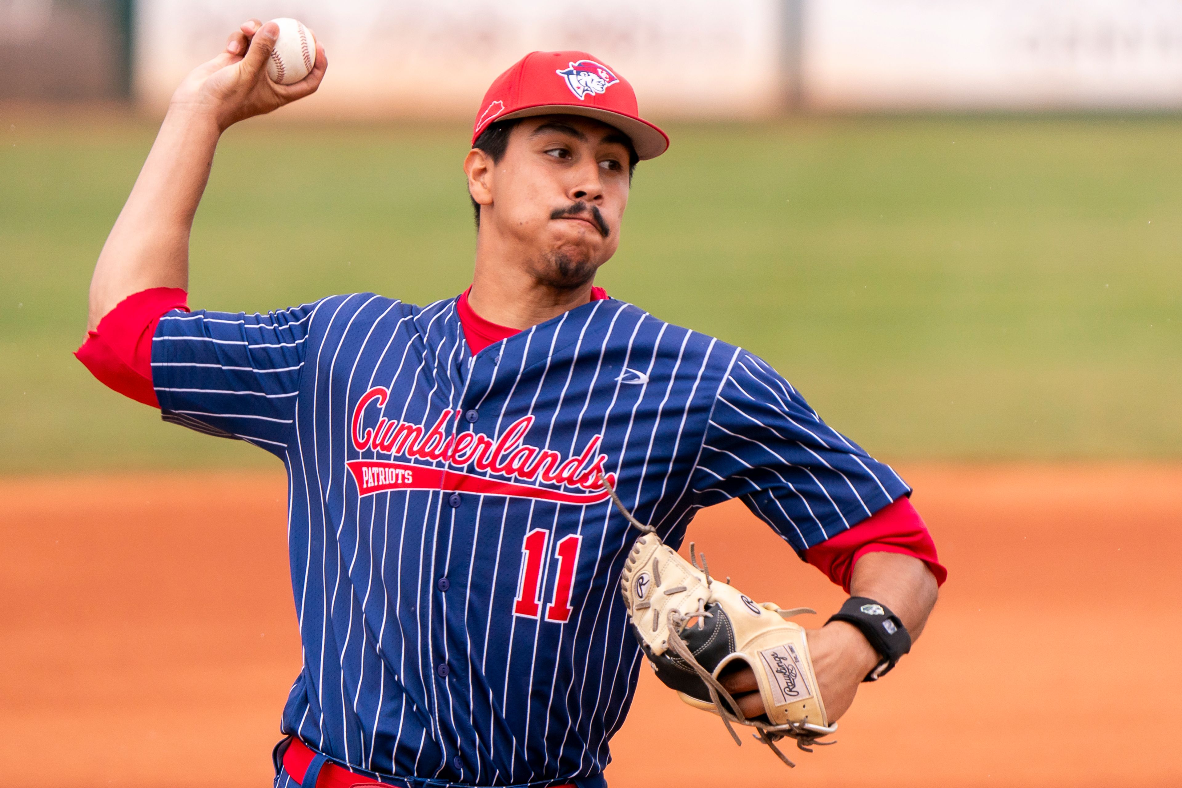 Cumberlands pitcher Cesar Avila throws a pitch during game 6 of the NAIA World Series against William Carey on Saturday at Harris Field in Lewiston.