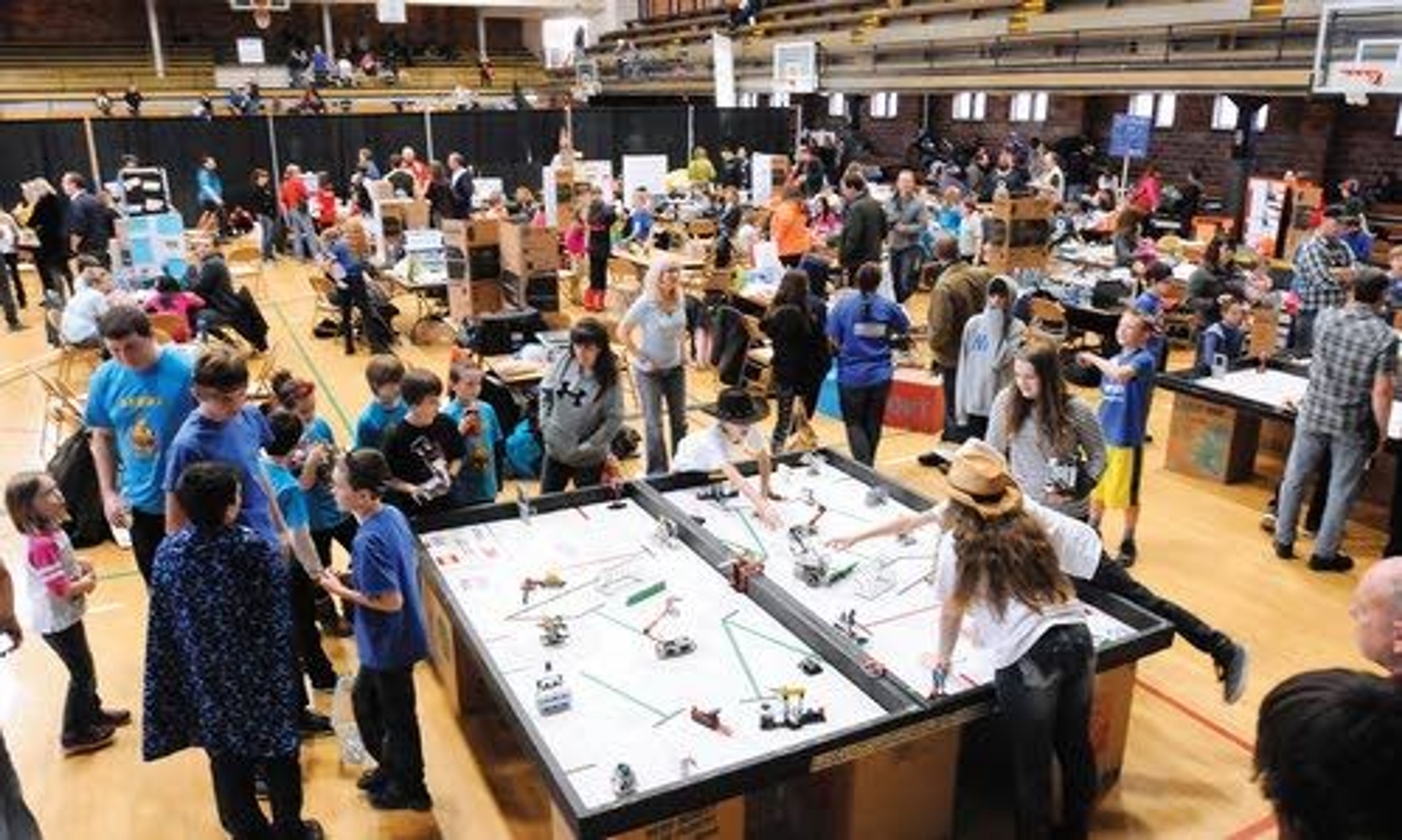 Behind the scenes, teams prepare for the second round of competition Saturday. Many young researchers from all over northern Idaho made the trip to the University of Idaho for the event.