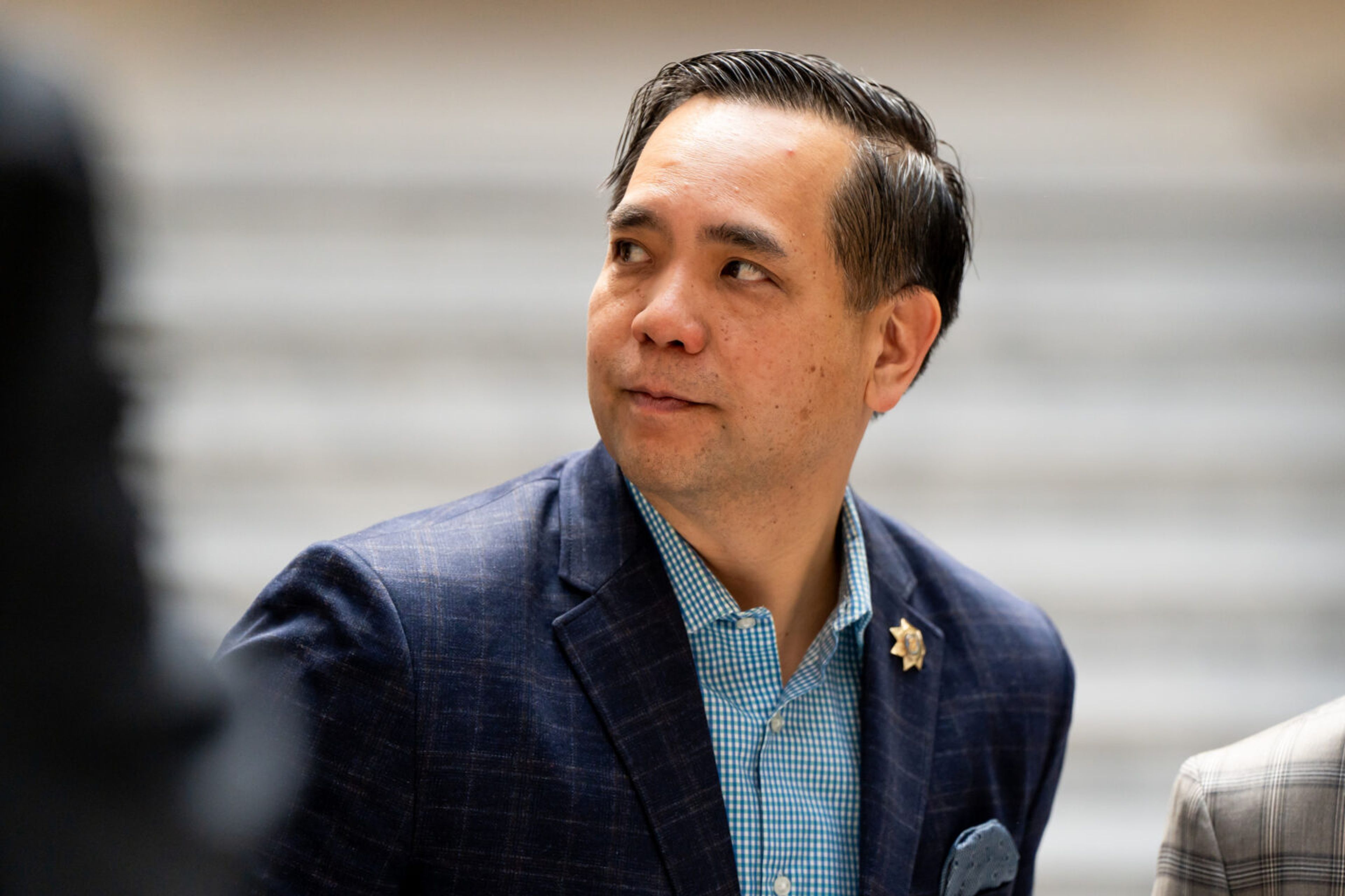 Utah Attorney General Sean Reyes is pictured on the first day of the legislative session at the Capitol in Salt Lake City on Tuesday, Jan. 16, 2024. (Photo by Spenser Heaps for Utah News Dispatch)