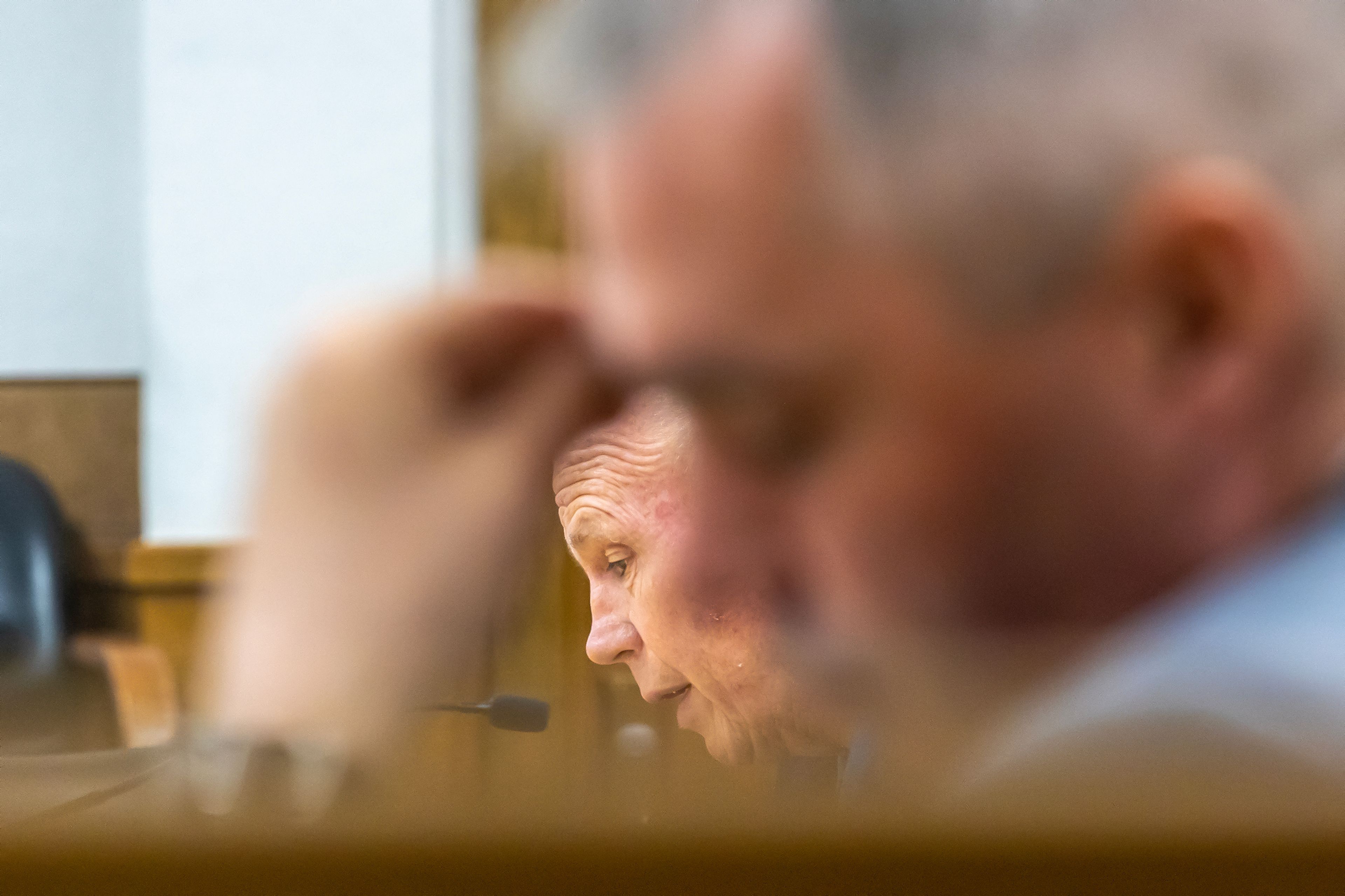 Brian Grimm�s attorney Rick Cuddihy speaks during Grimm�s sentencing Monday at the Nez Perce County Courthouse in Lewiston. Grimm was sentenced to the maximum of 15 years for attempted first-degree murder.