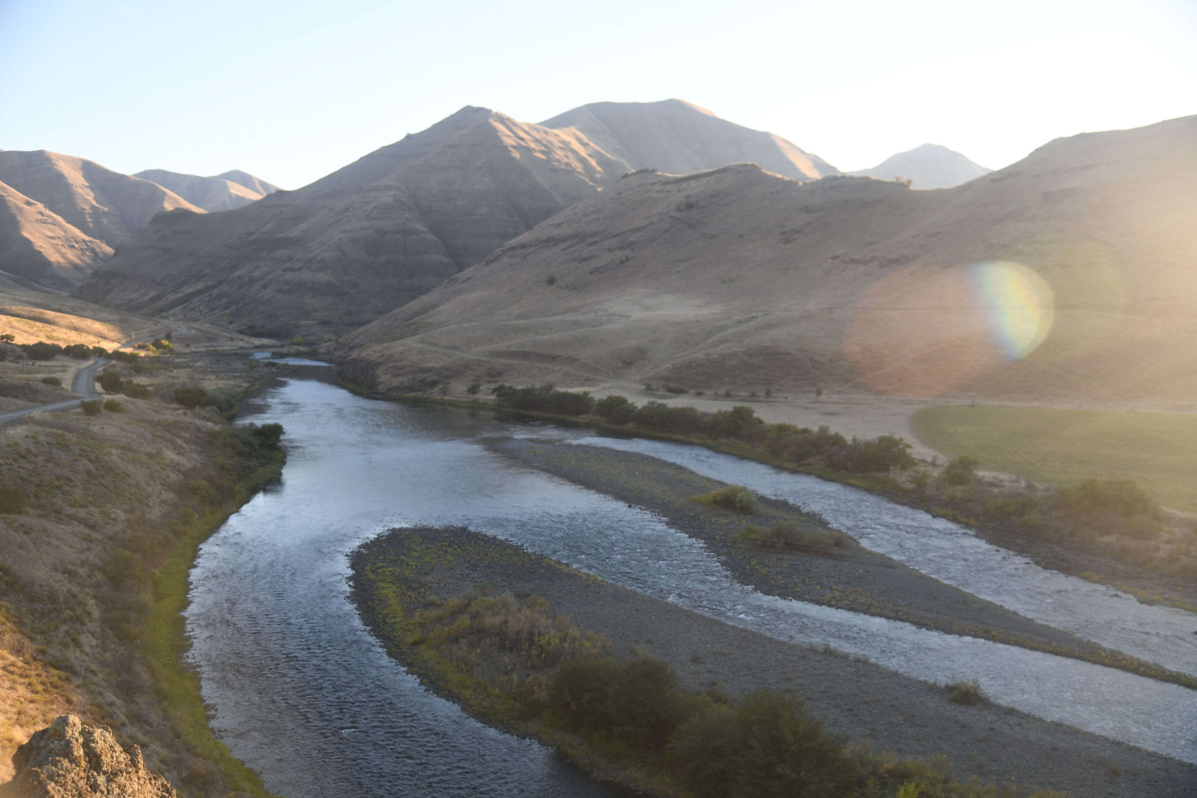 Golden hour on the Grande Ronde River in southeast Washington.