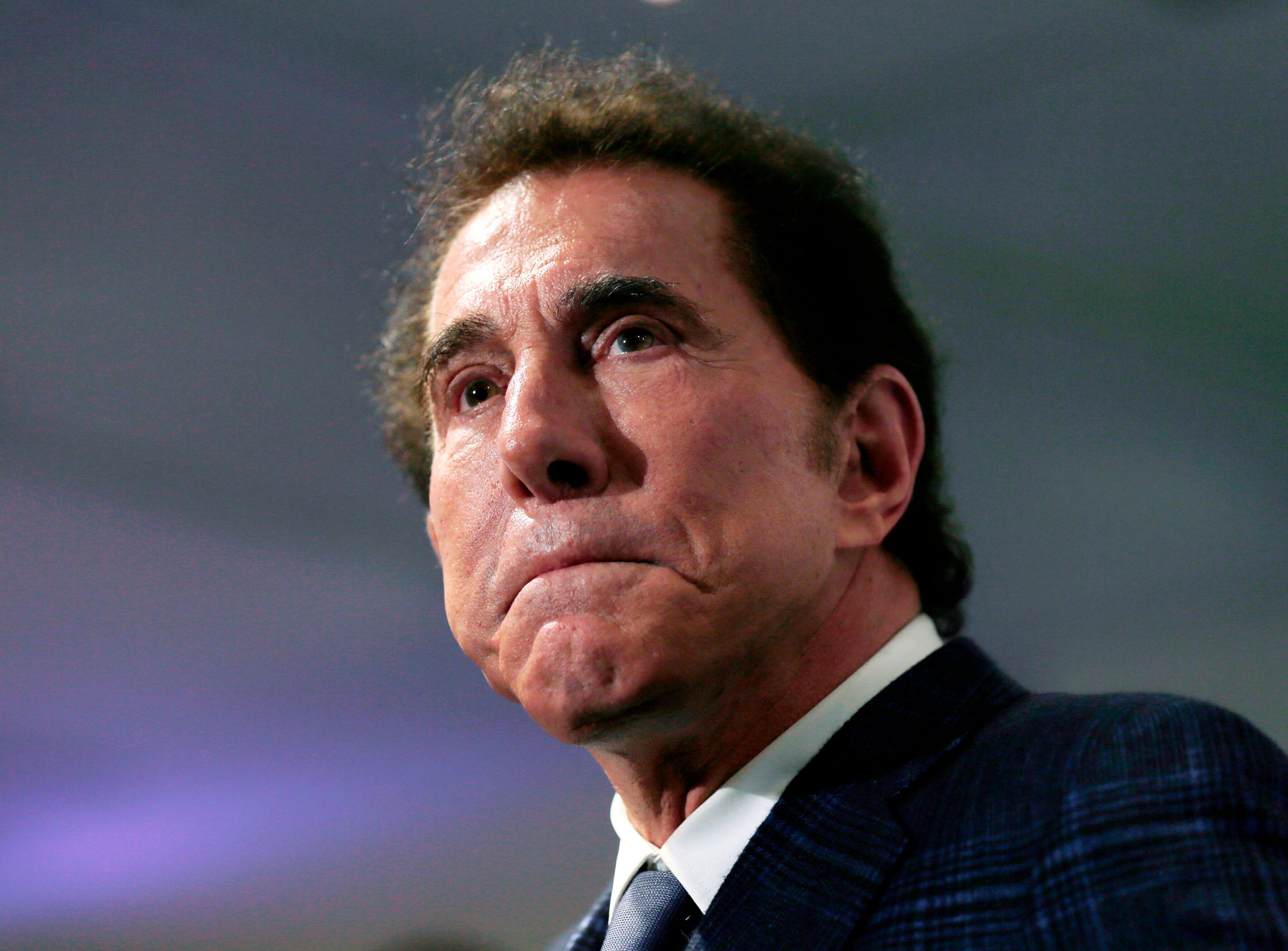 FILE - Casino mogul Steve Wynn is seen at a news conference in Medford, Mass., on March 15, 2016.