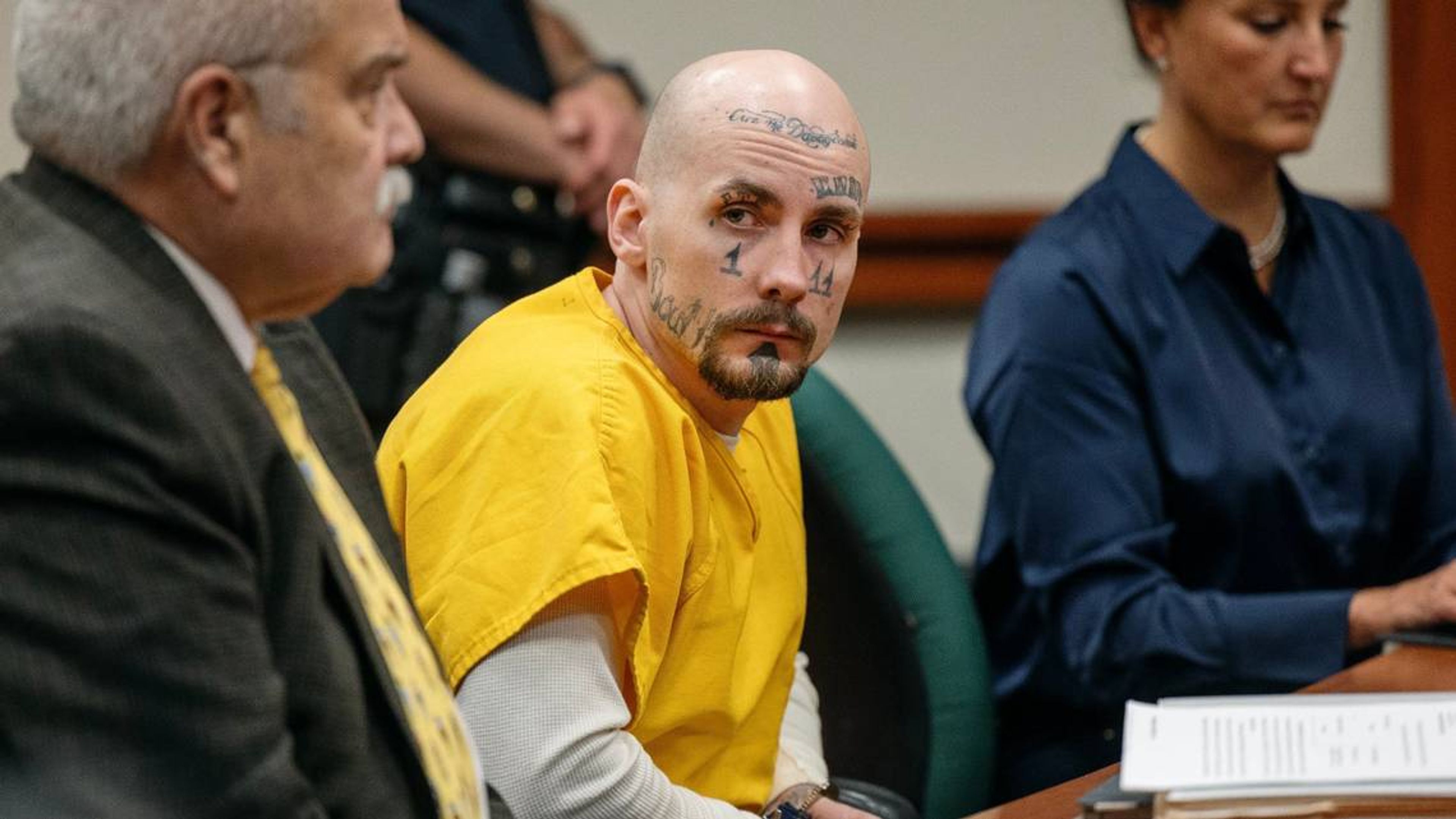 Skylar Meade attends his hearing Wednesday at the Ada County Courthouse in Boise.