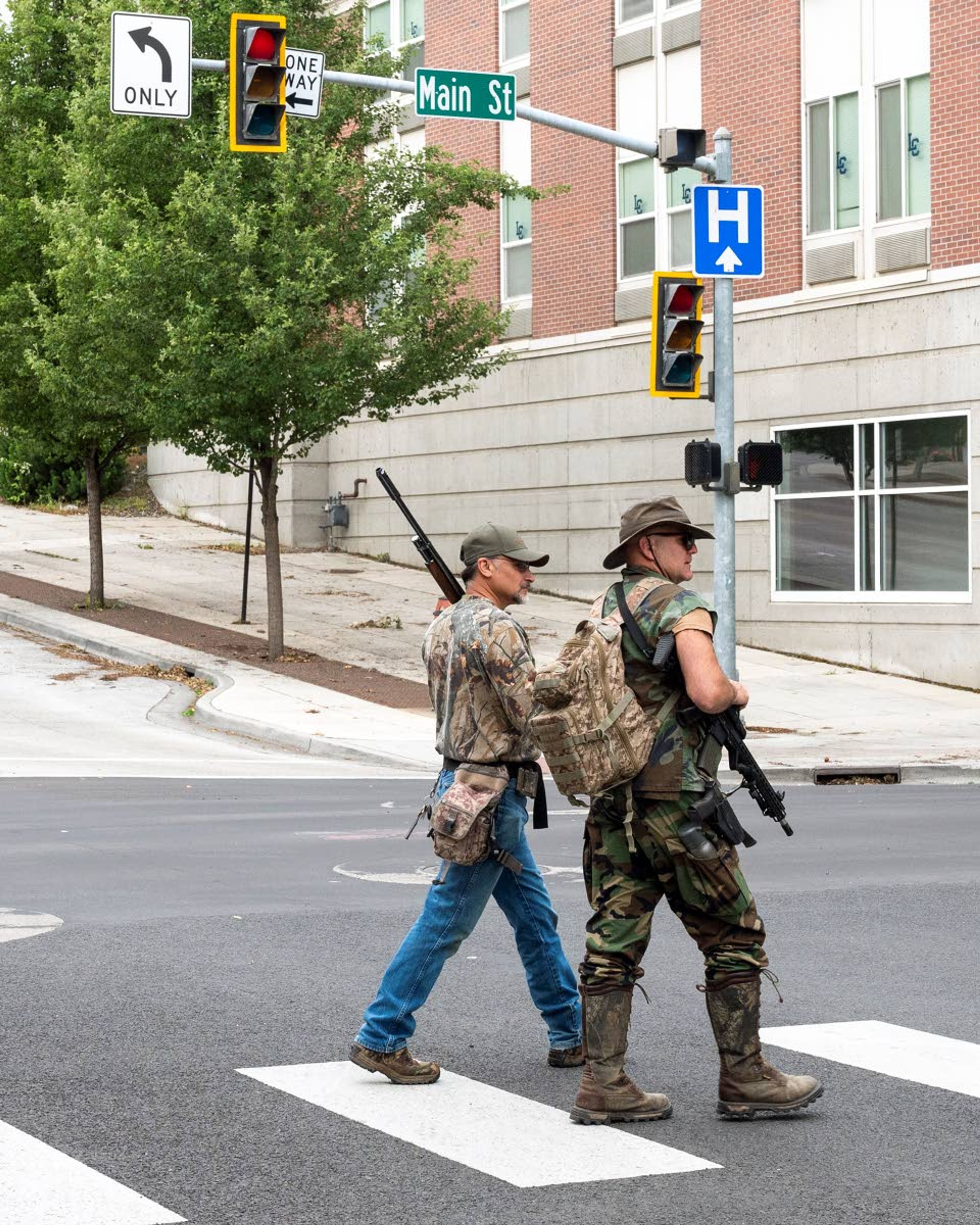 Armed men and women were visible throughout downtown Lewiston Saturday, many stating a desire to protect businesses from possible looting and rioting. On Monday, many business owners told the Lewiston City Council the armed citizens created an intimidating atmosphere and discouraged traffic at their stores.