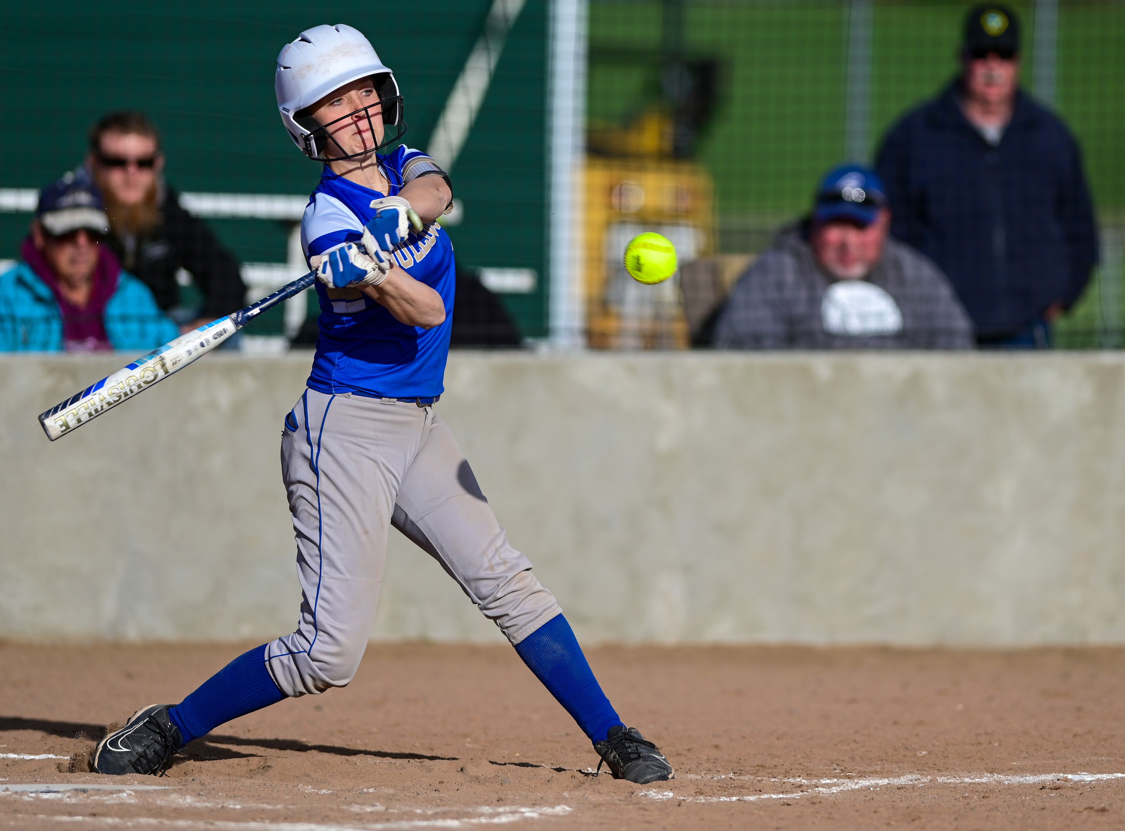 Genesee’s Sydney Banks takes a swing during an Idaho 2A district tournament championship game Wednesday in Genesee.