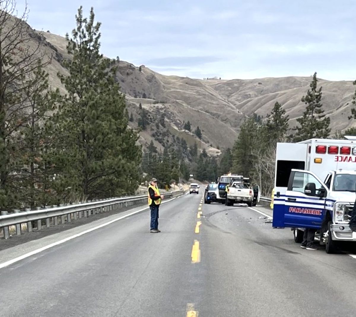 Three-vehicle crash sends person to hospital