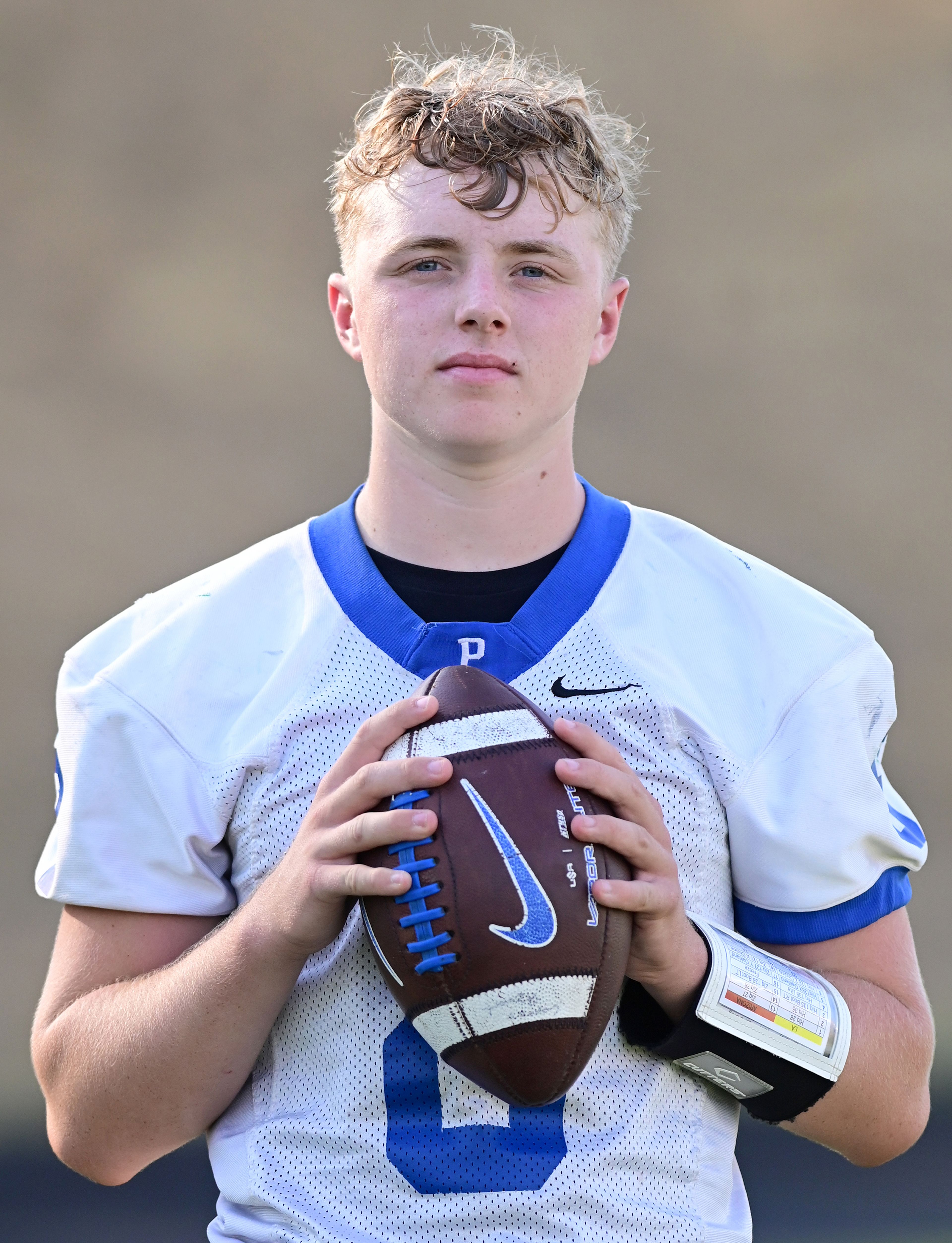 Pullman junior quarterback Connor Stewart at practice on Wednesday.