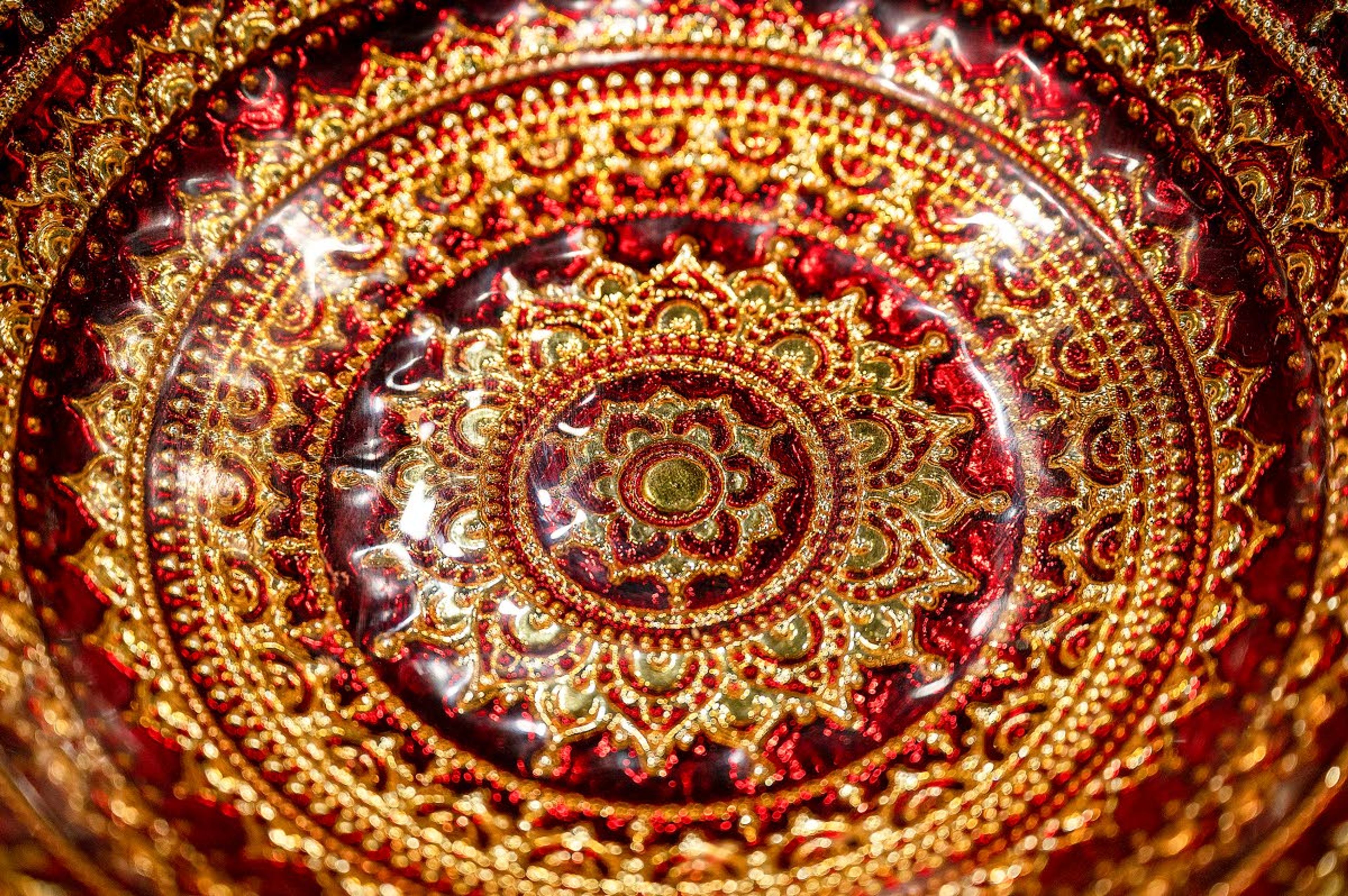 An ornate Moroccan fruit bowl sits on display at the Moroccan exhibit on Saturday afternoon during the University of Idaho’s Cruise the World 2020 event at the Pitman Center in Moscow.