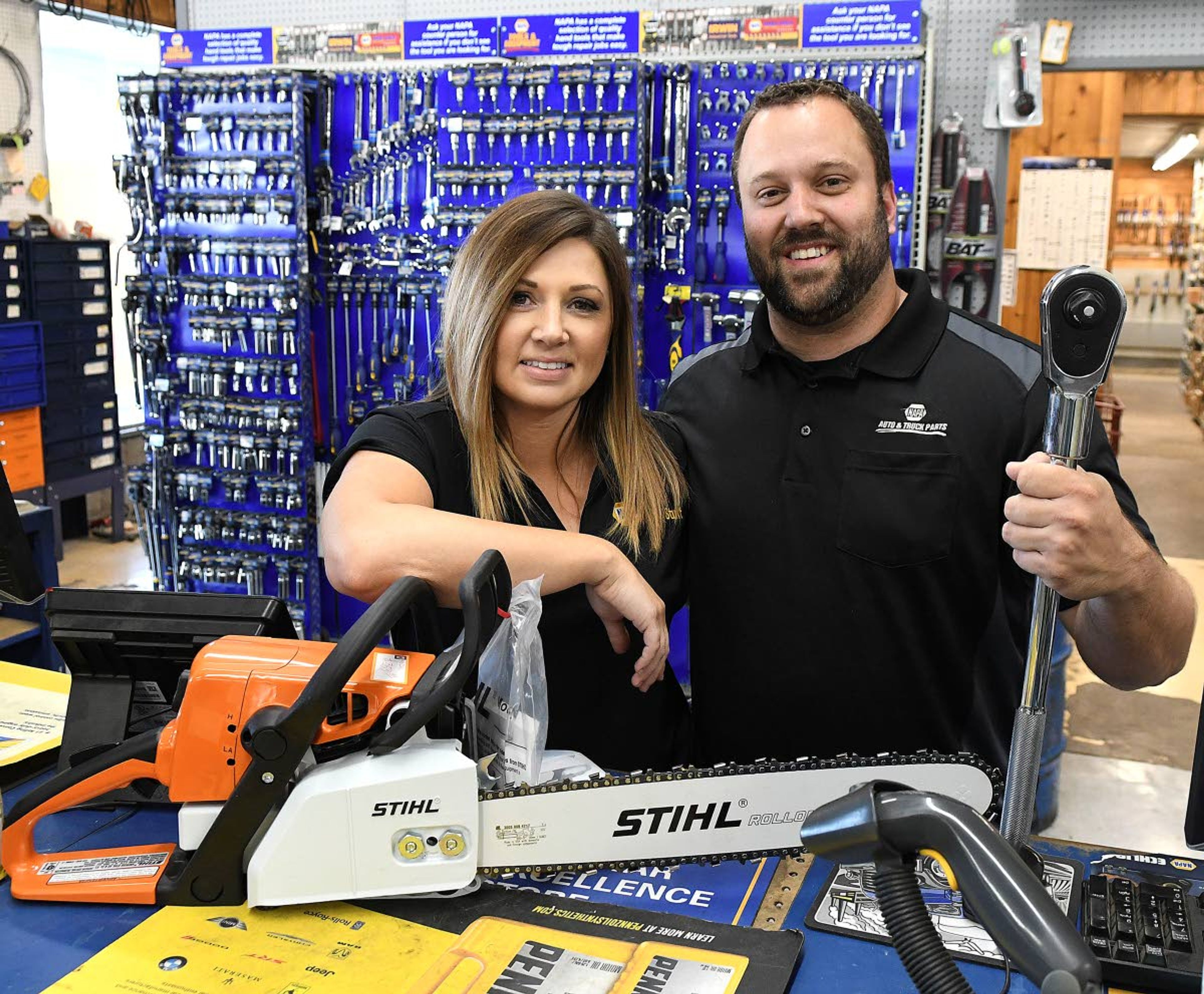 Haley and Cory Koole own the Kamiah NAPA Auto Parts store, which also a sells and services a full line of Stihl products. The Kooles just bought the Lewiston and Clarkston NAPA stores.