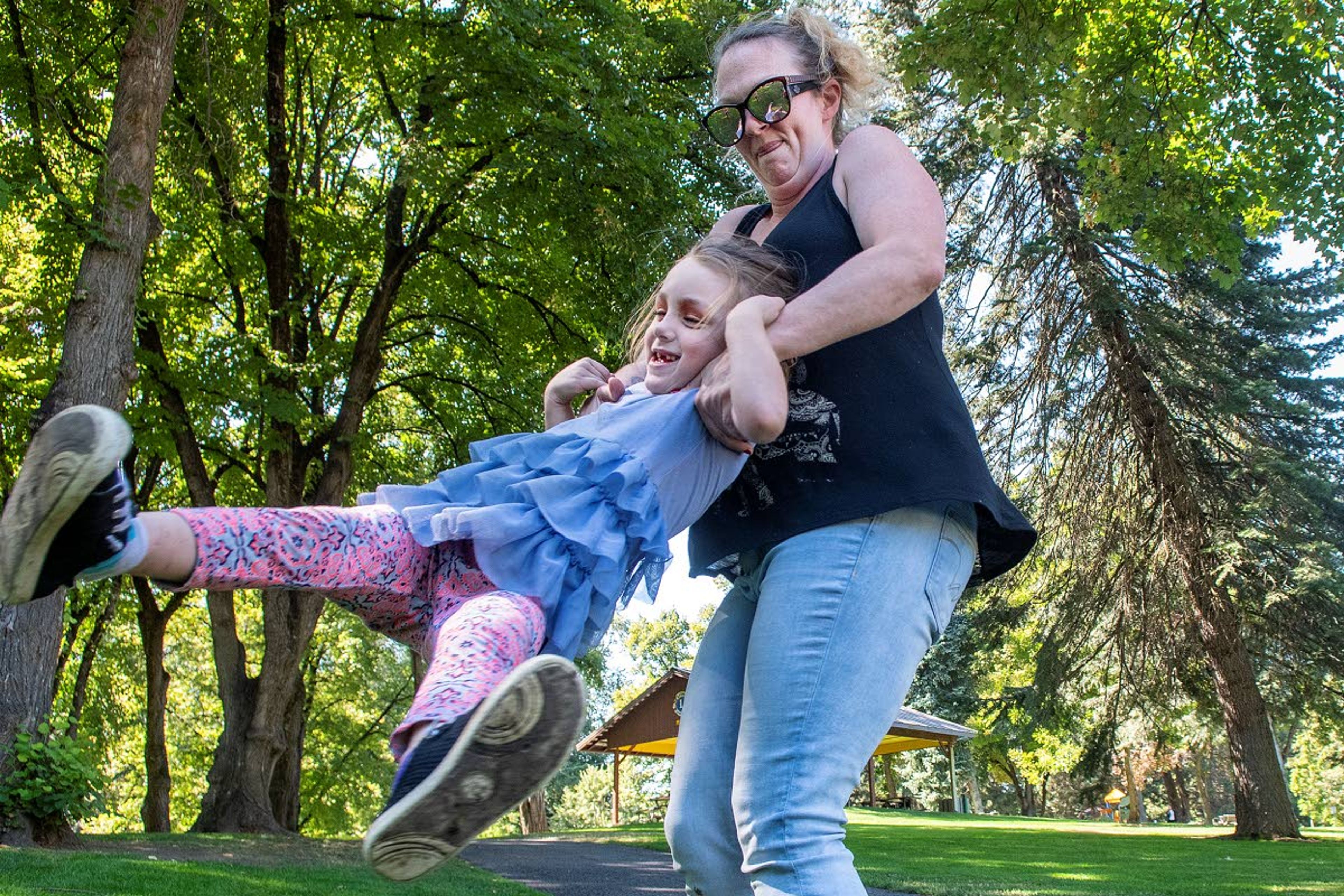 Swinging in the park